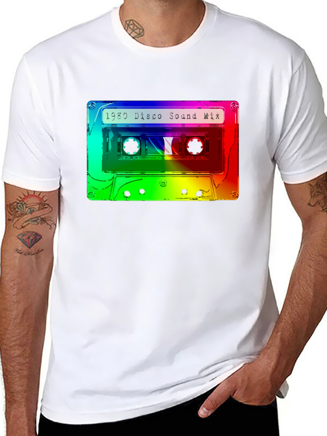 Retro 1980 Disco Sound Mix Graphic T-Shirt