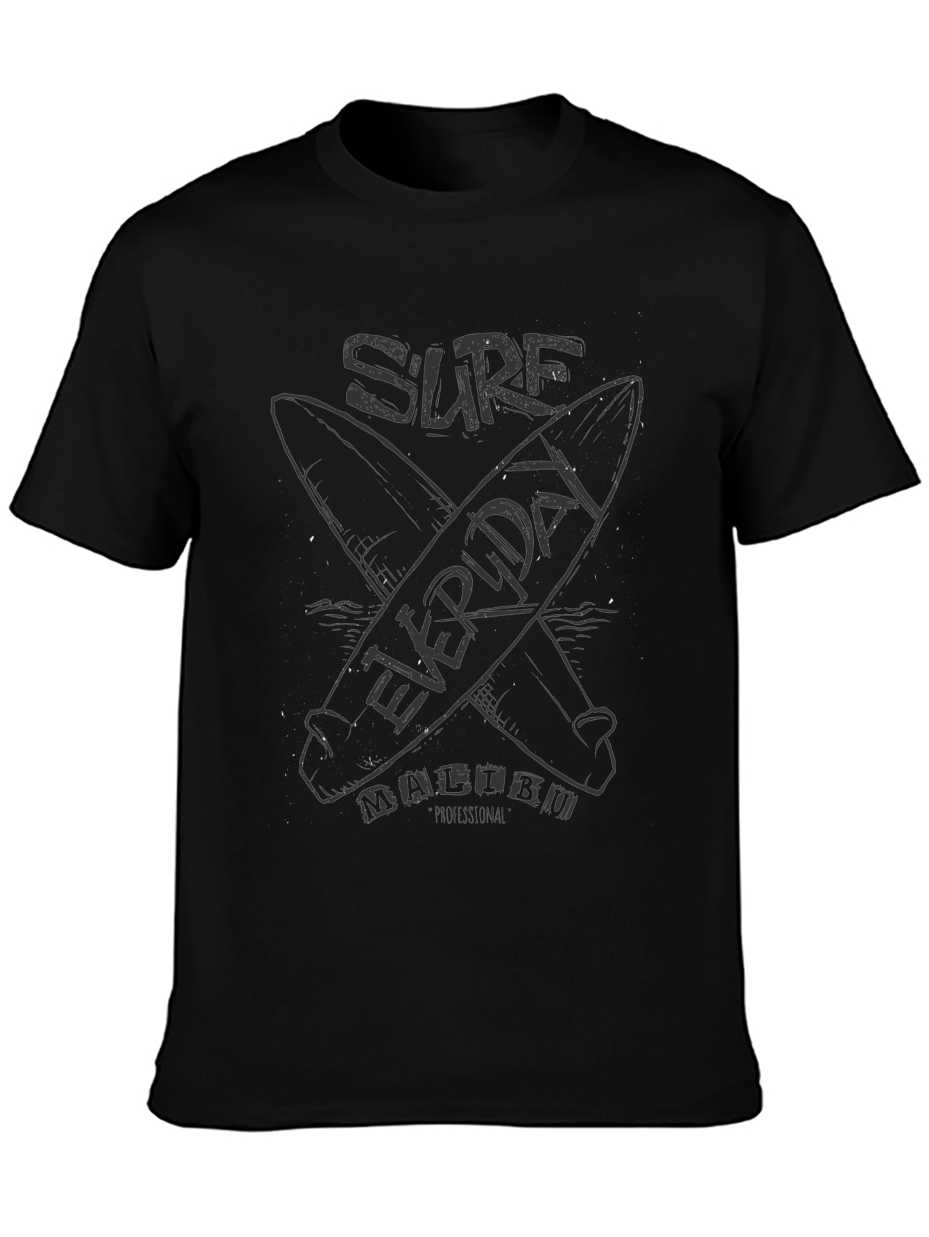 Surf Everyday Malibu T-Shirt - Black