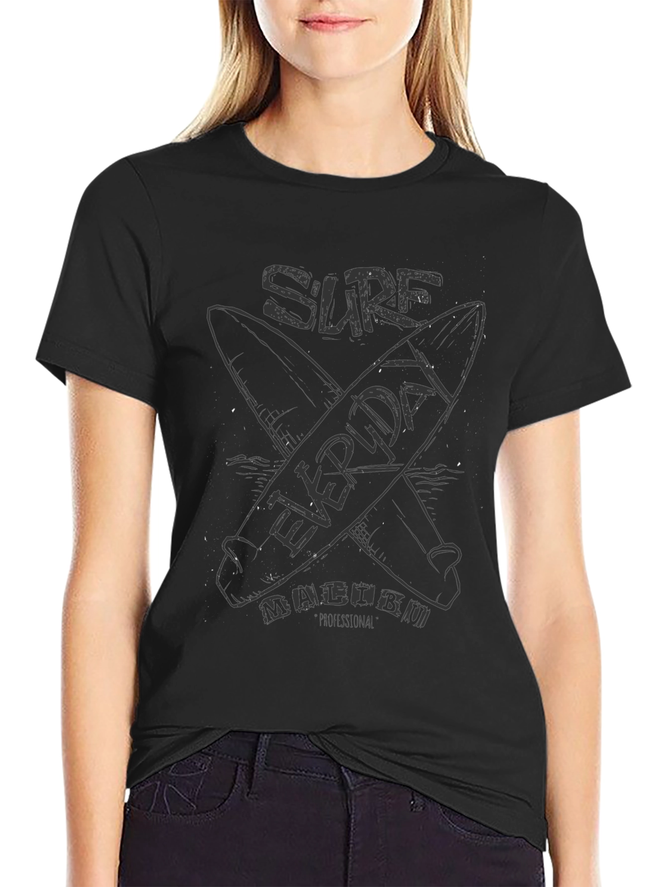 Surf Everyday Malibu T-Shirt - Black