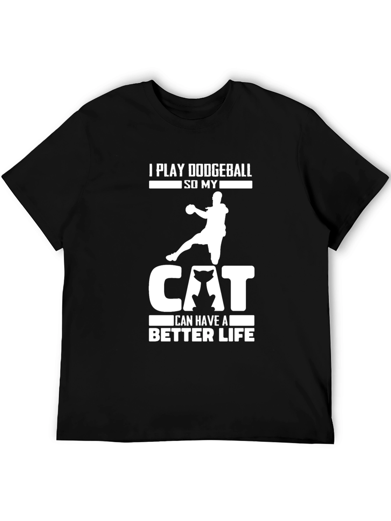 Dodgeball Cat Lover Graphic T-Shirt