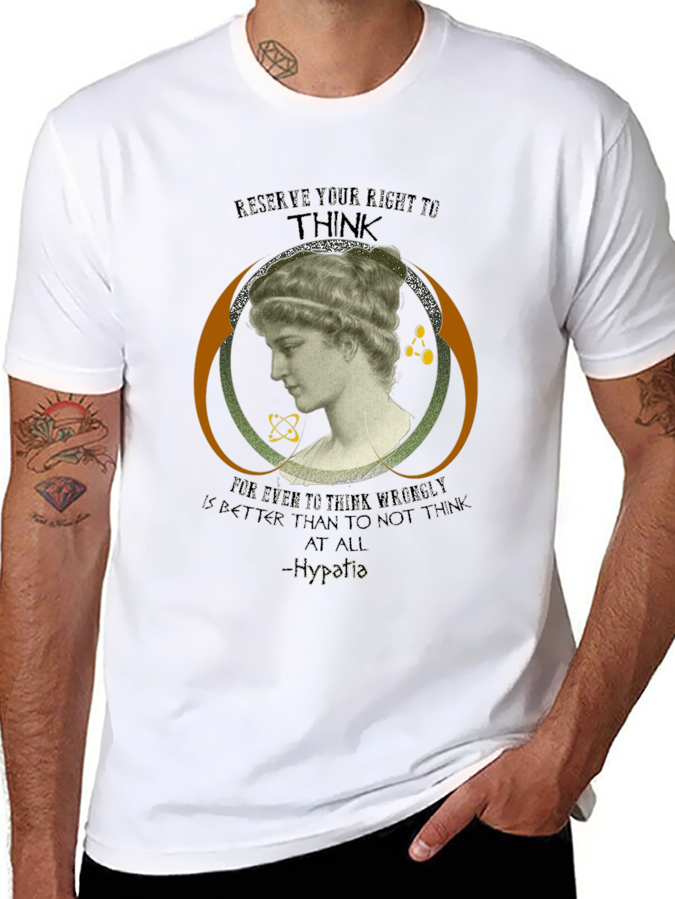 Hypatia Thinker Graphic Tee - Black