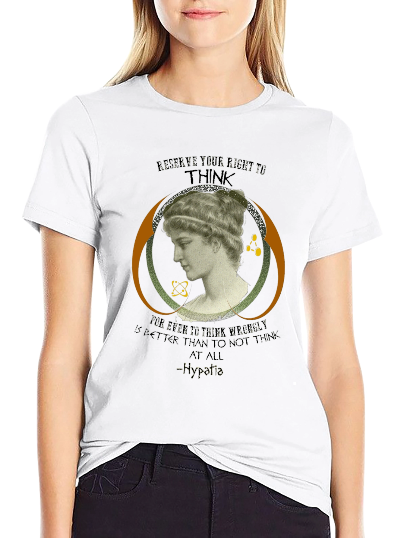 Hypatia Thinker Graphic Tee - Black