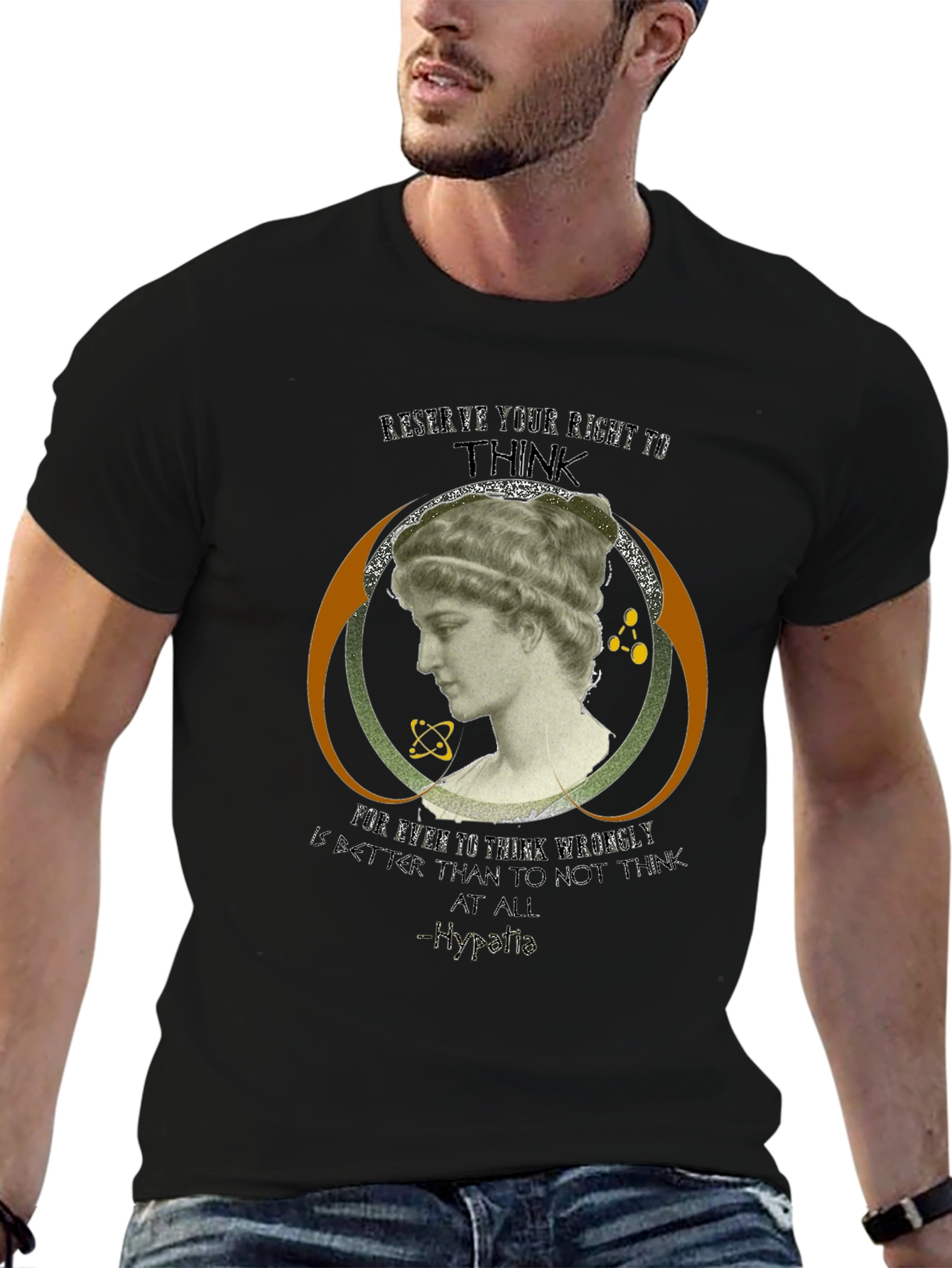 Hypatia Thinker Graphic Tee - Black