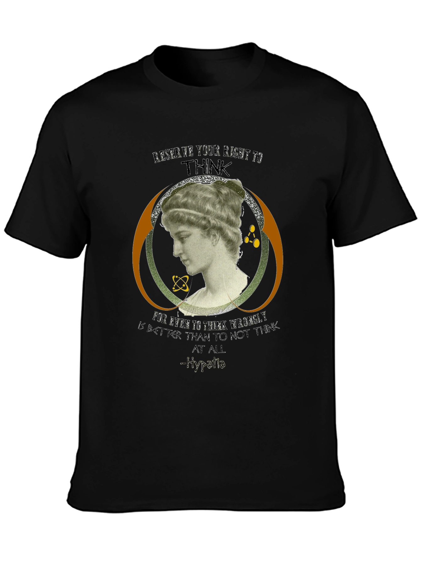 Hypatia Thinker Graphic Tee - Black