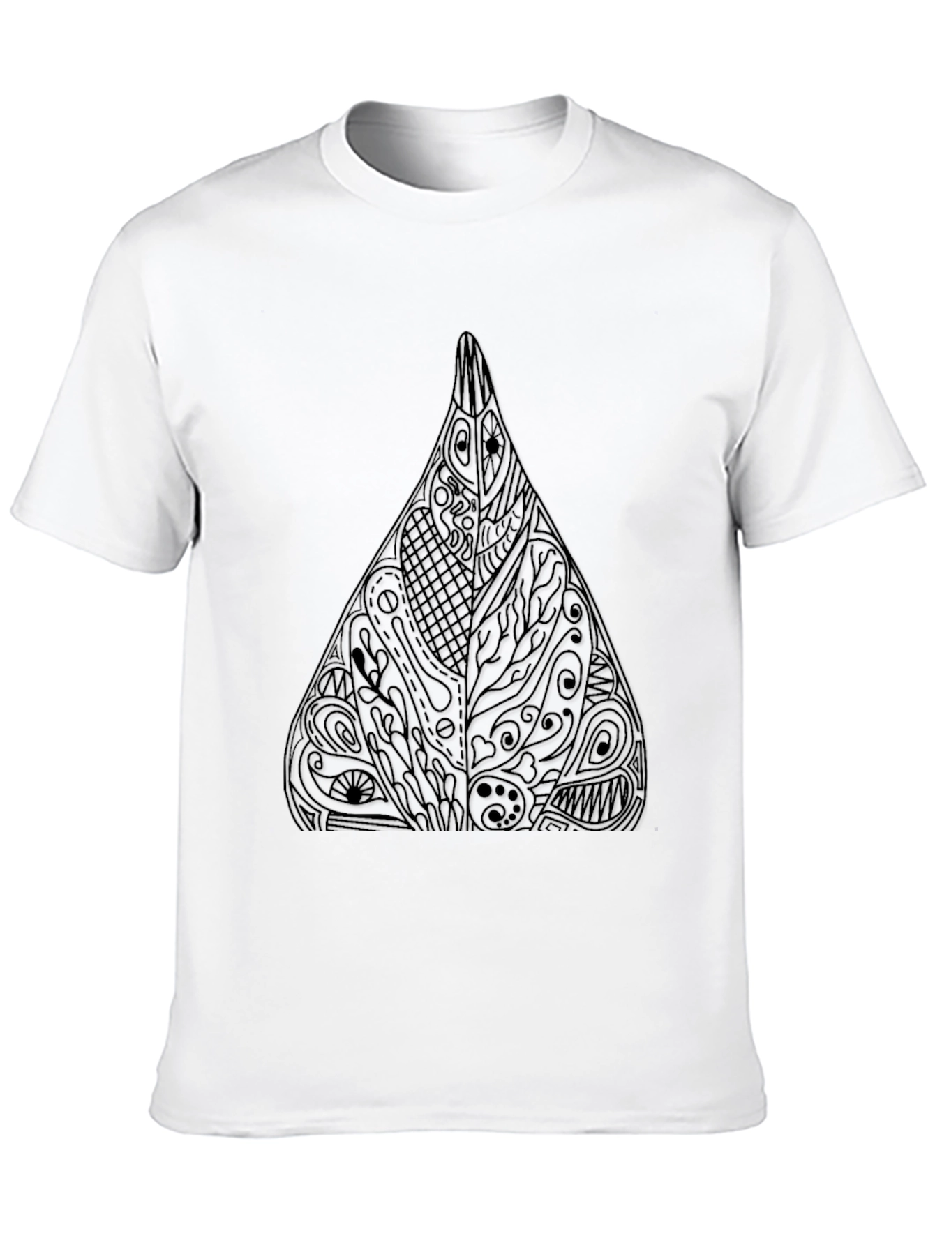 Abstract Geometric Triangle Graphic Tee - Black