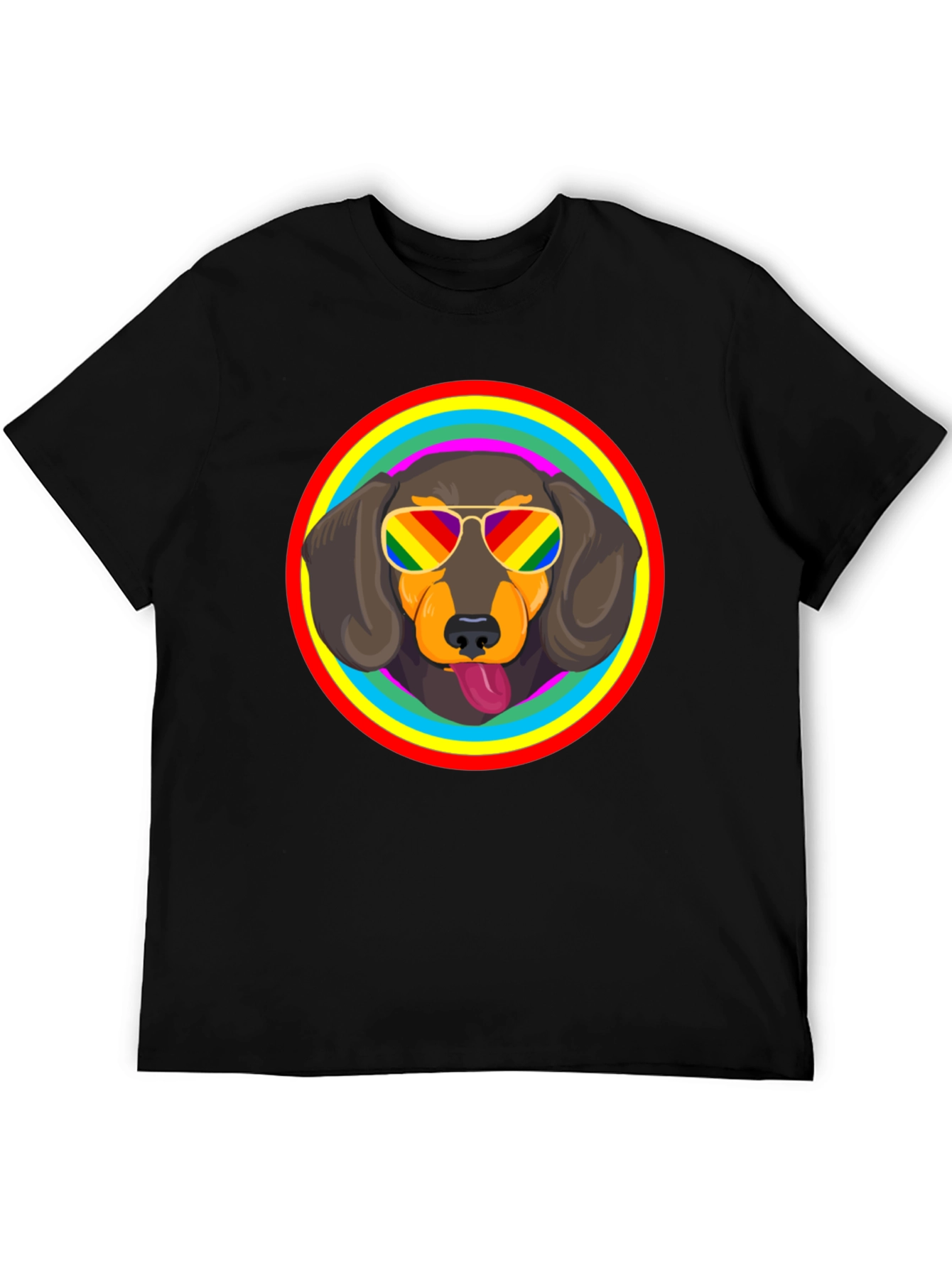 Dachshund Pride Rainbow T-Shirt