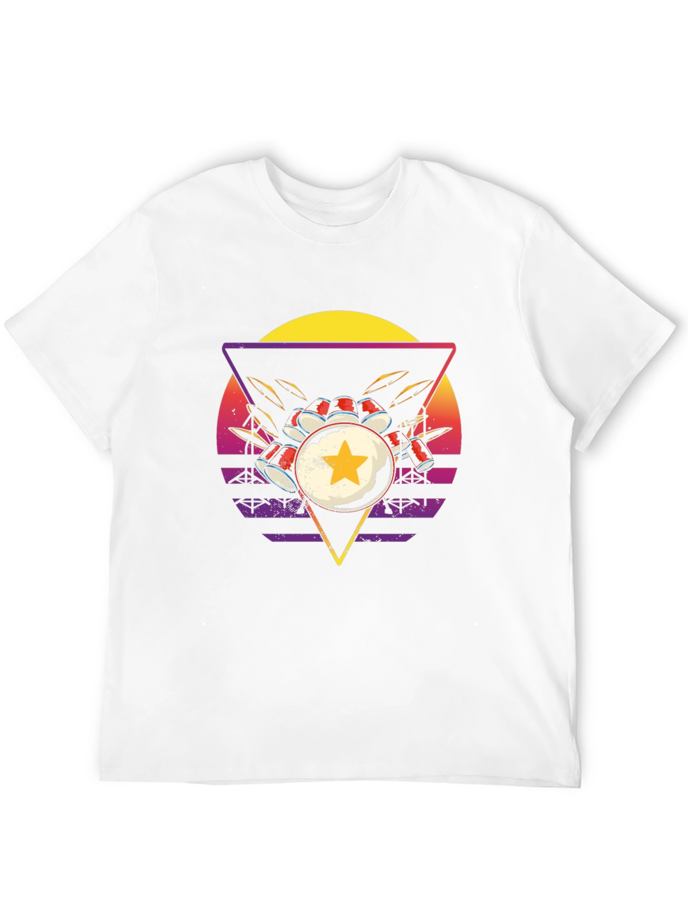 Retro Drum Kit Graphic Tee