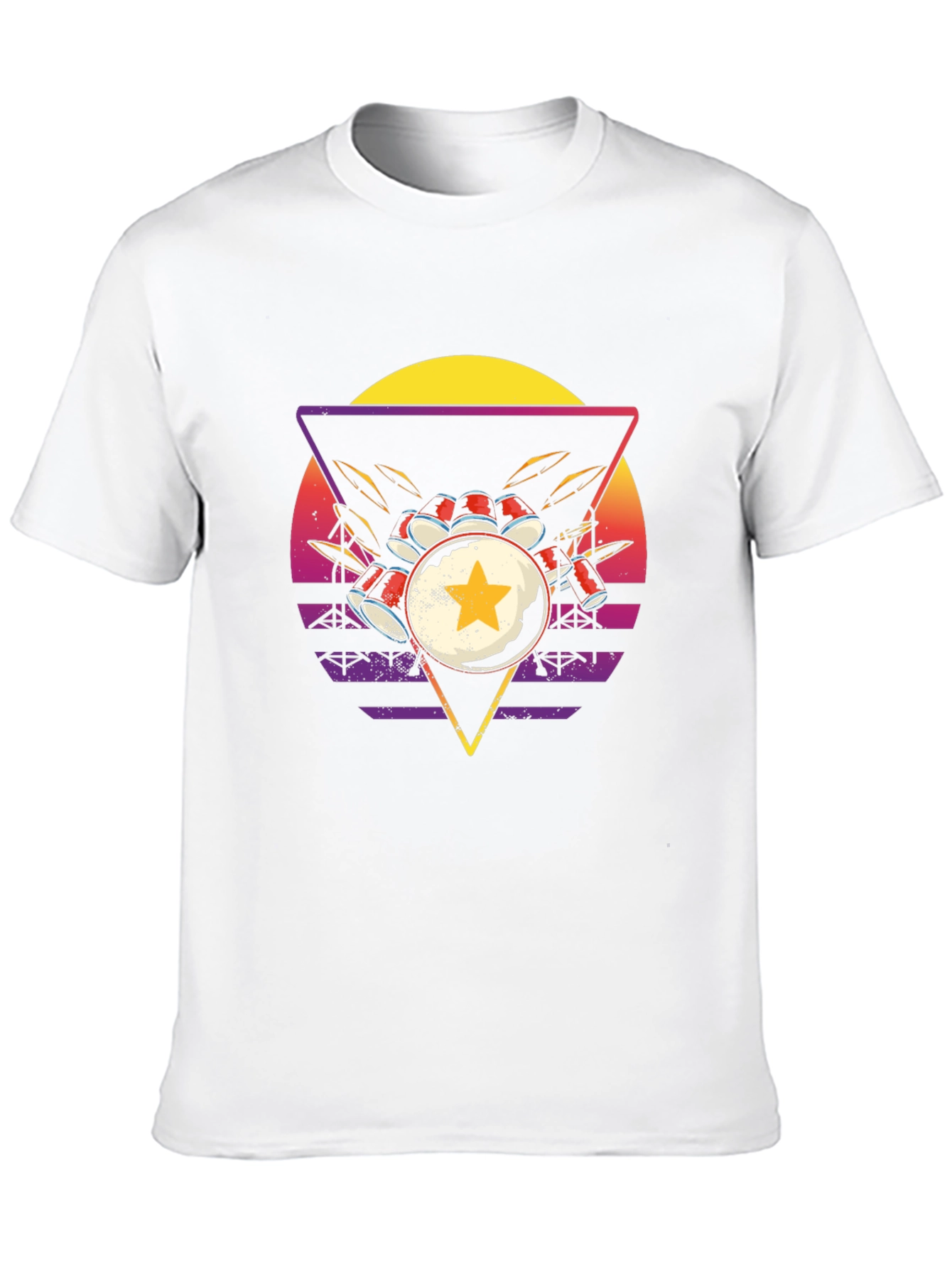 Retro Drum Kit Graphic Tee