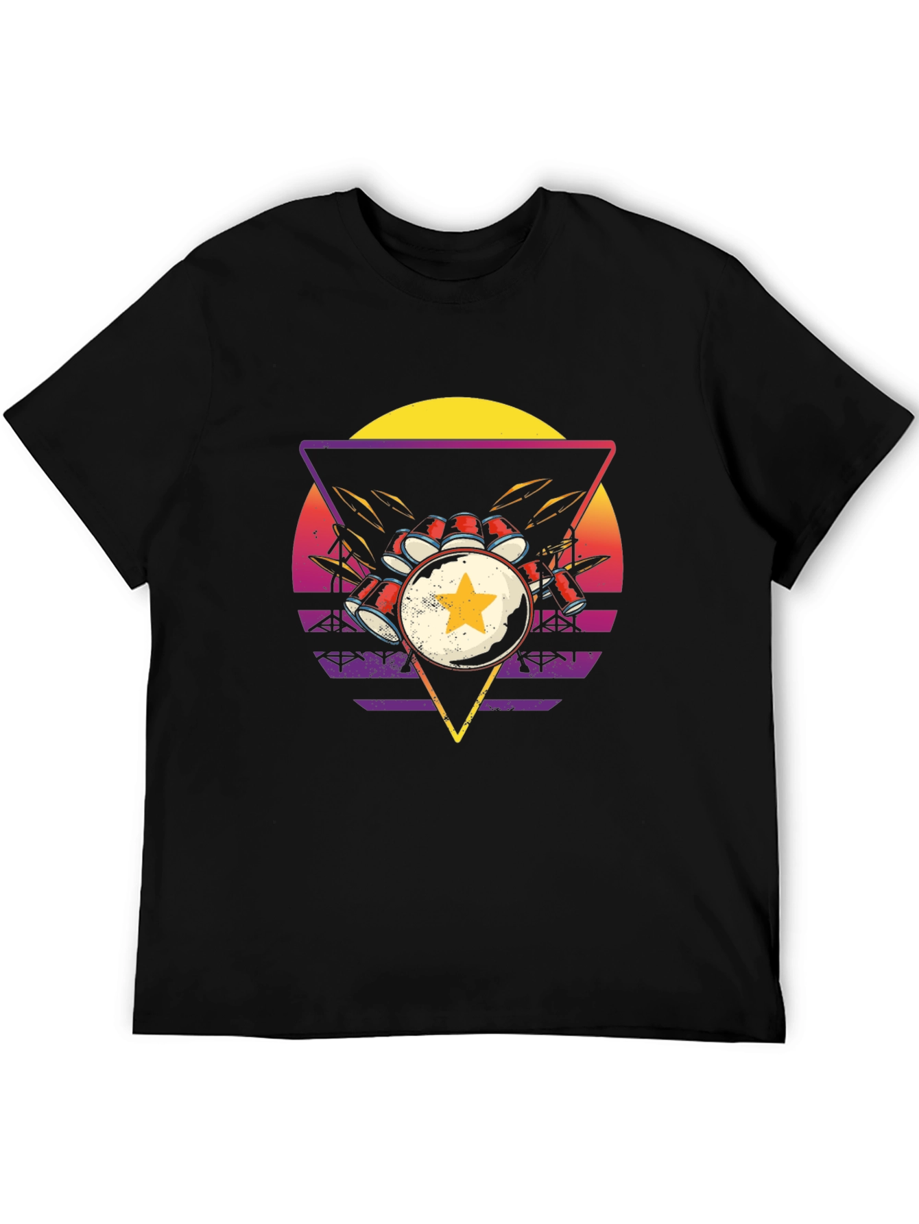 Retro Drum Kit Graphic Tee
