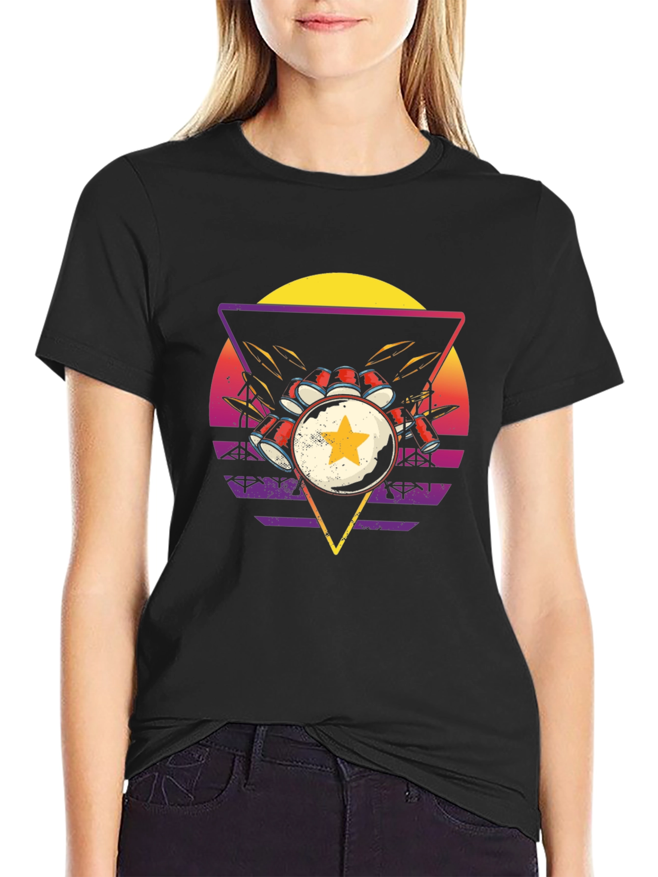 Retro Drum Kit Graphic Tee