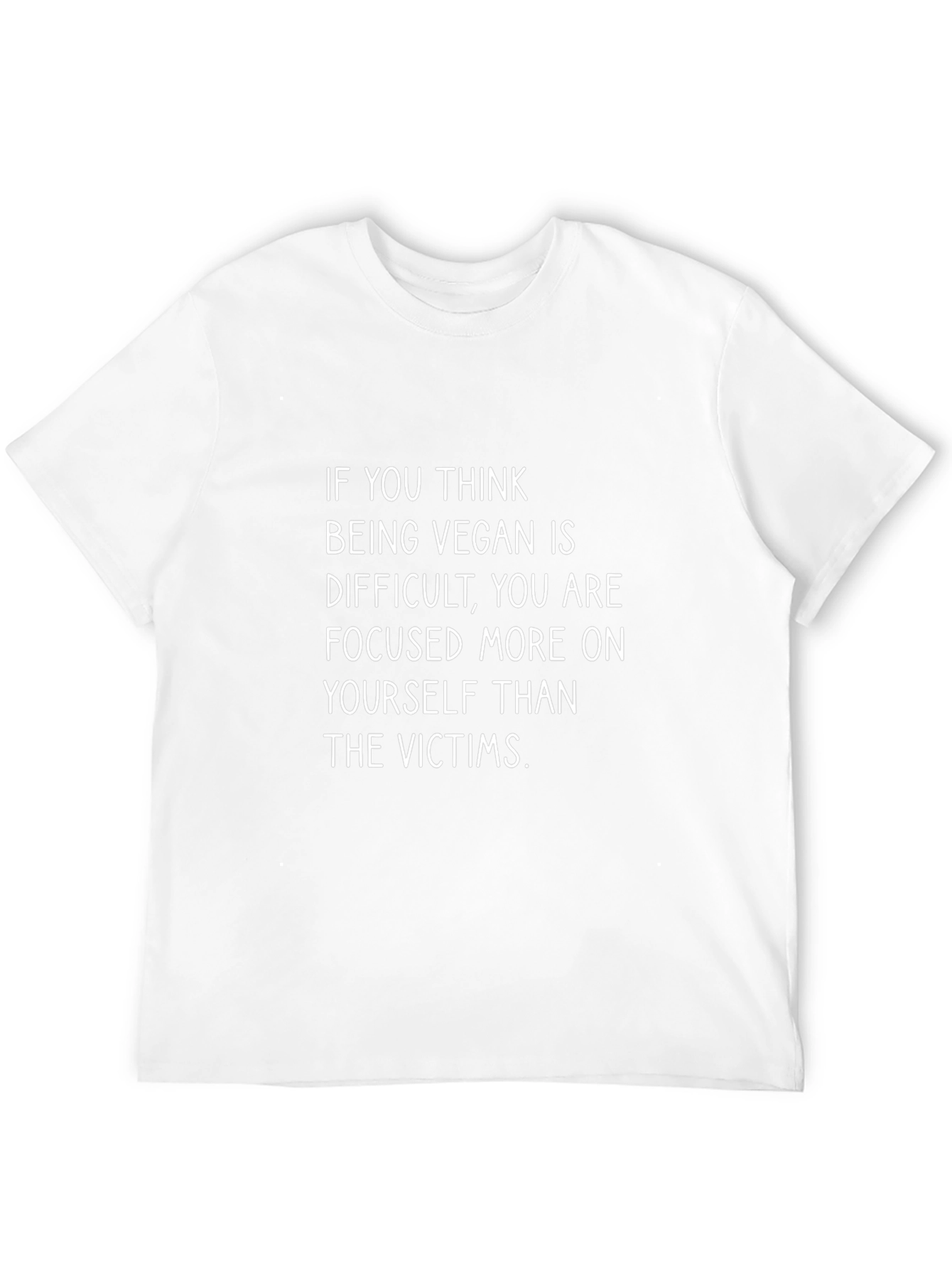 Vegan Slogan T-Shirt - Focus on the Victims