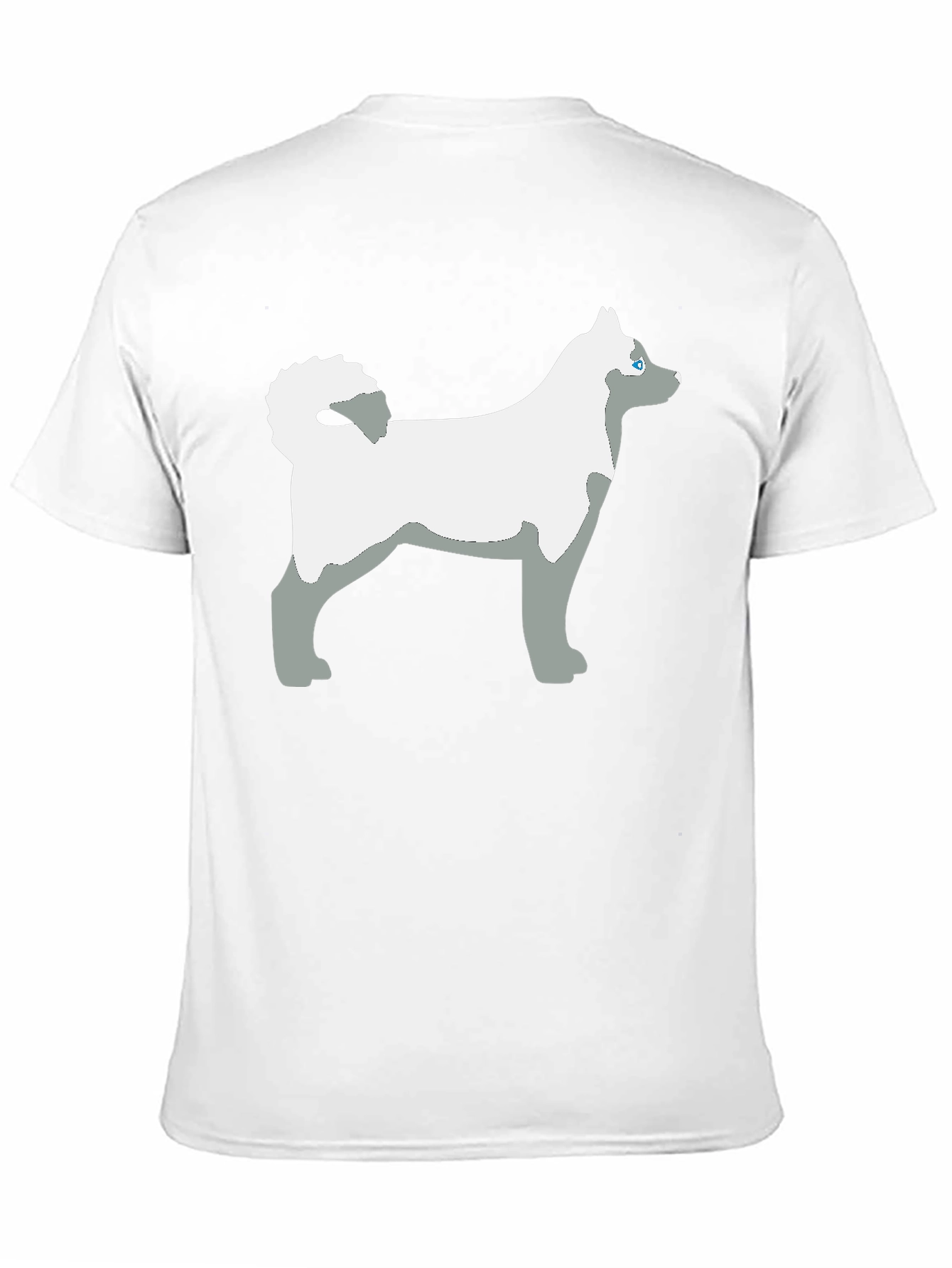 Husky Dog Graphic Tee - Black Cotton Casual T-Shirt