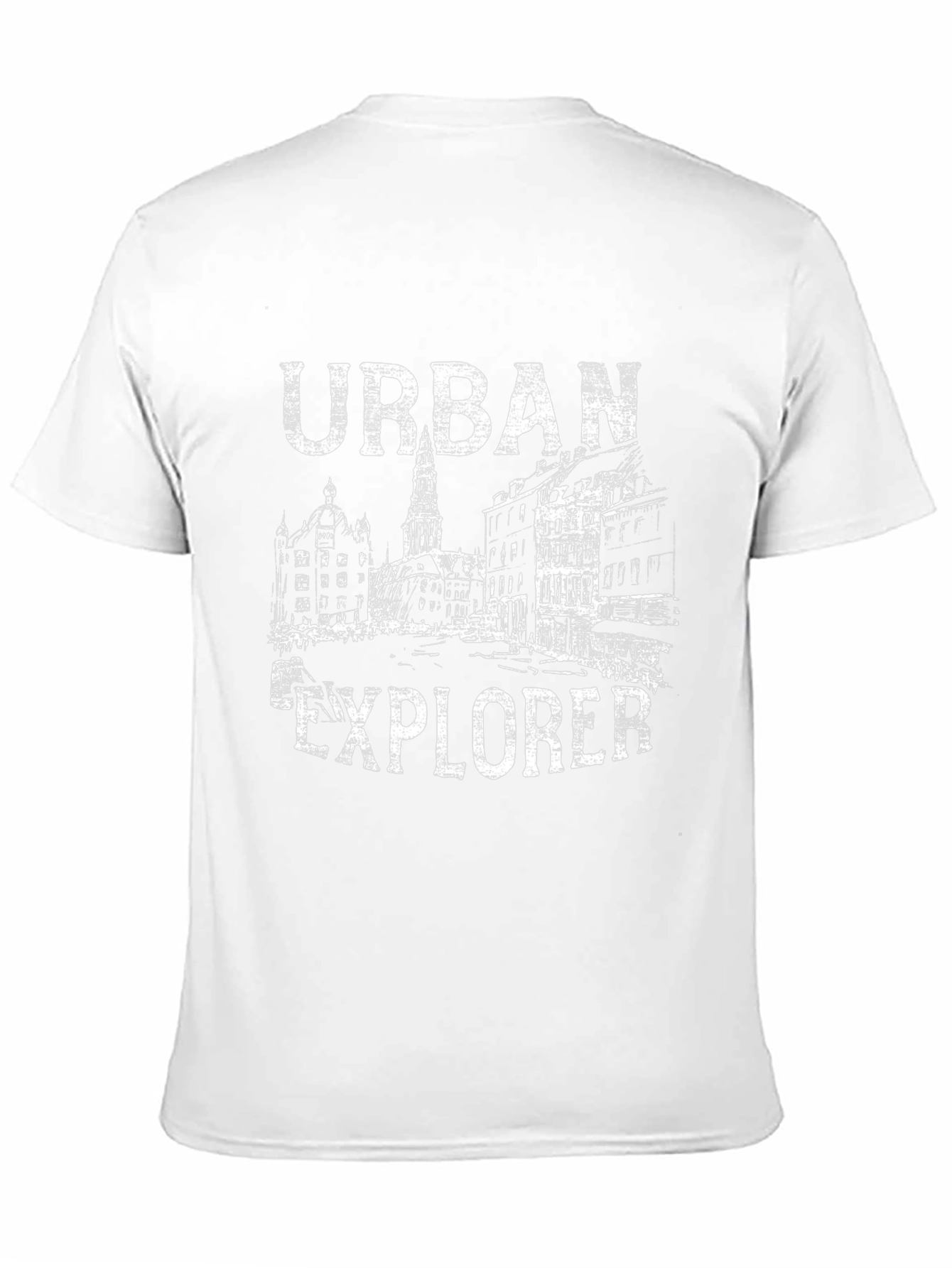 Urban Explorer Graphic Tee - Black Cotton T-Shirt