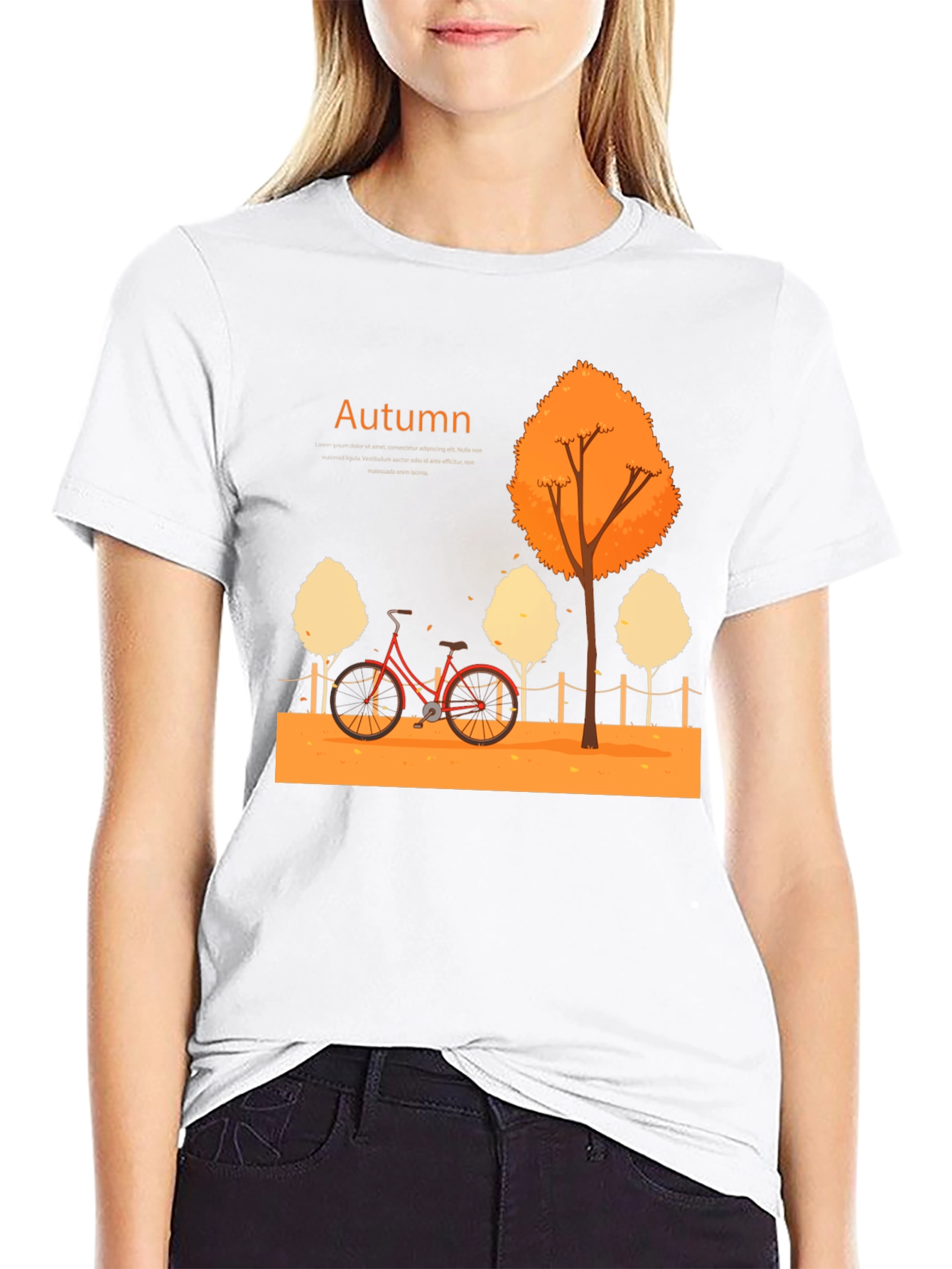 Autumn Bicycle T-Shirt - Nature Inspired Design