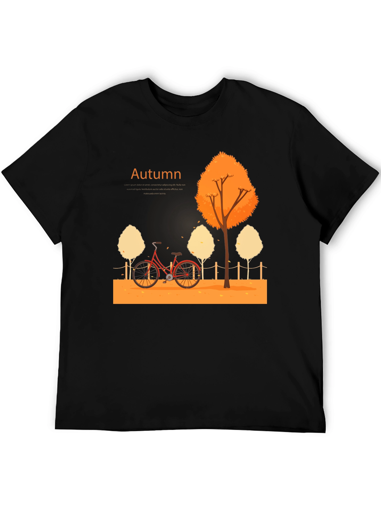 Autumn Bicycle T-Shirt - Nature Inspired Design
