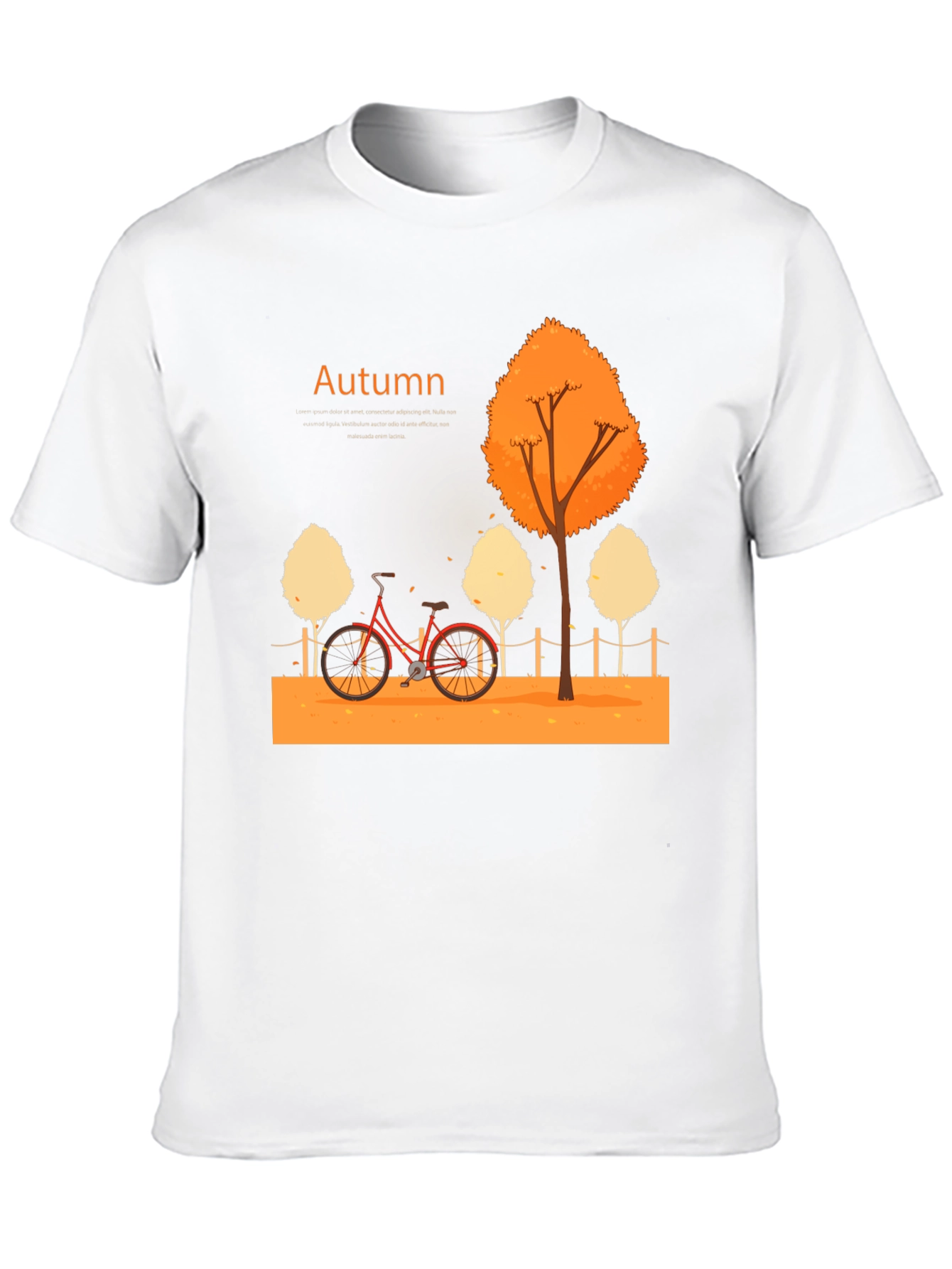 Autumn Bicycle T-Shirt - Nature Inspired Design