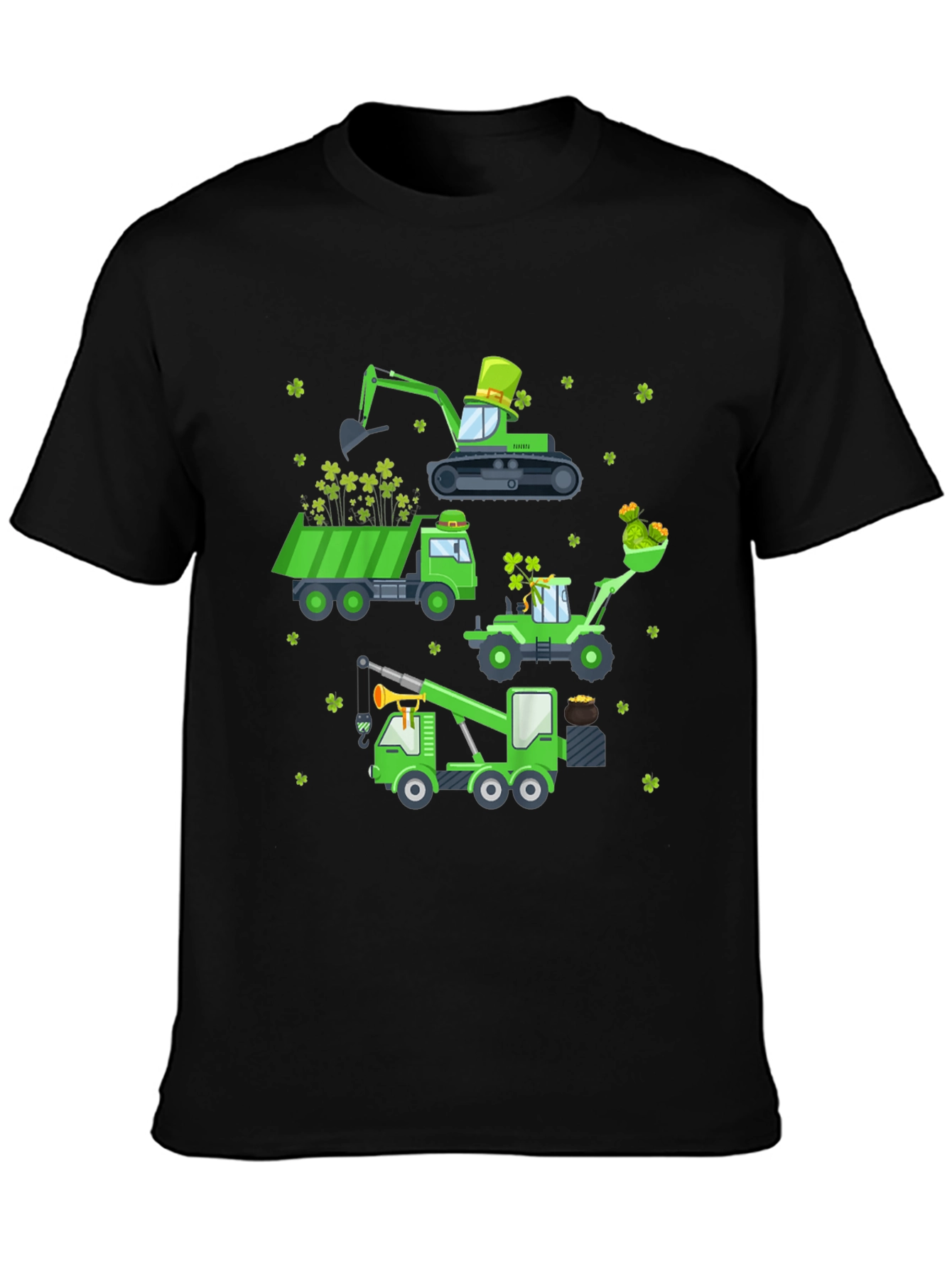 St. Patricks Day Construction Vehicle T-Shirt