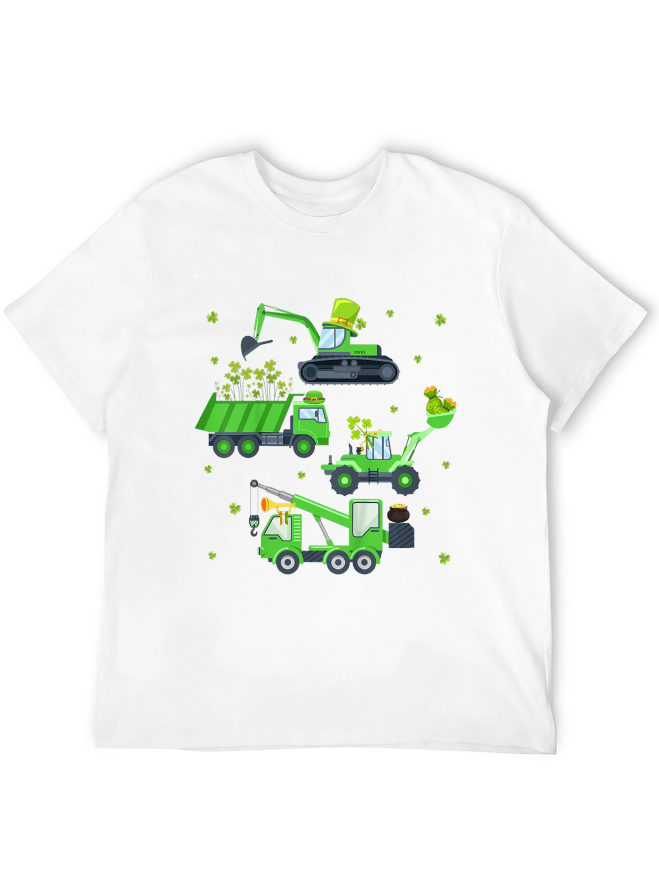 St. Patricks Day Construction Vehicle T-Shirt