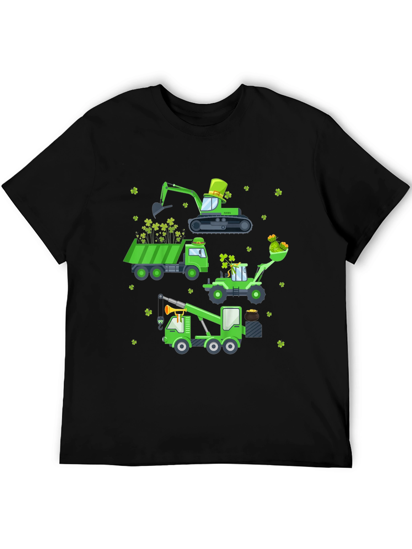 St. Patricks Day Construction Vehicle T-Shirt