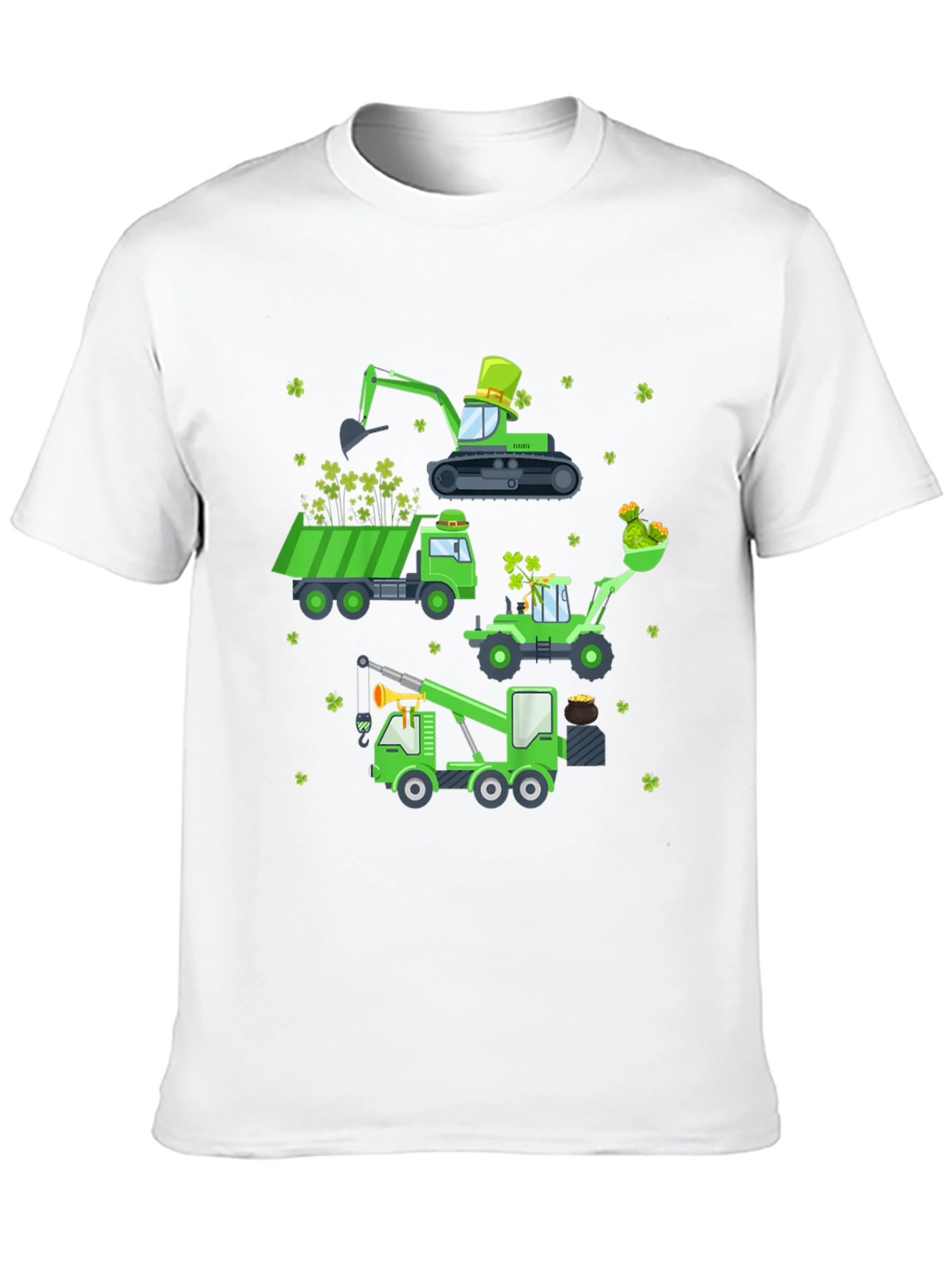 St. Patricks Day Construction Vehicle T-Shirt