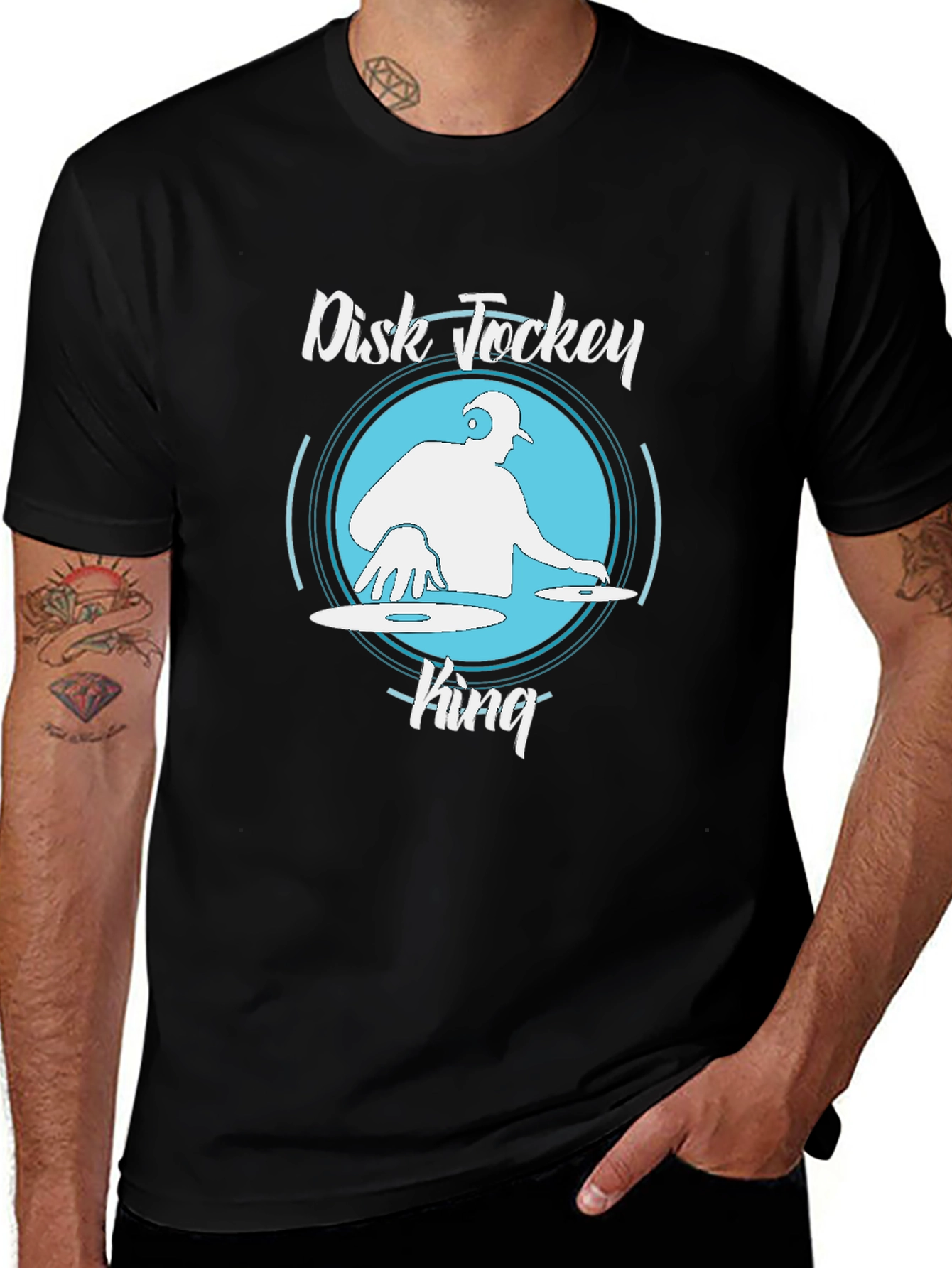 Disk Jockey King Graphic T-Shirt