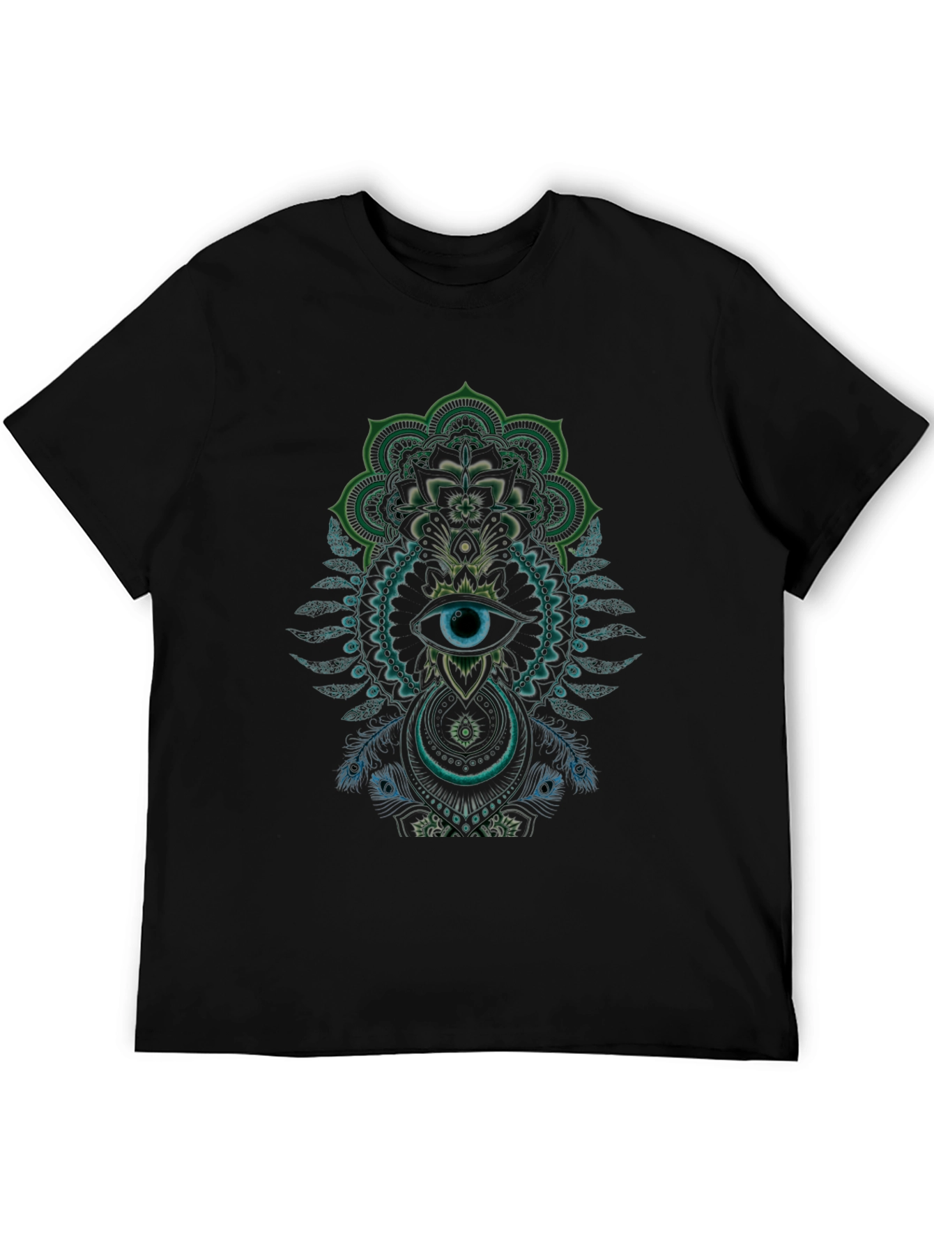 Mystic Eye Mandala Graphic Black T-Shirt