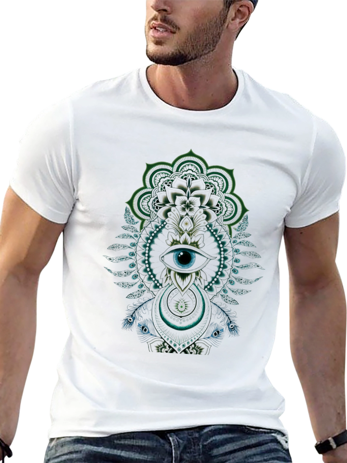 Mystic Eye Mandala Graphic Black T-Shirt