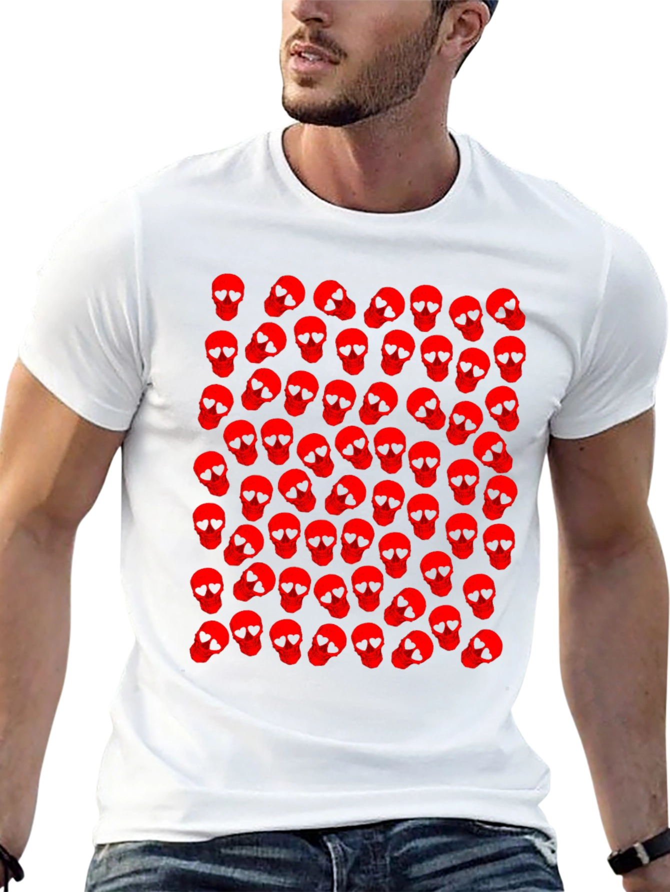 Skull Pattern Black T-Shirt