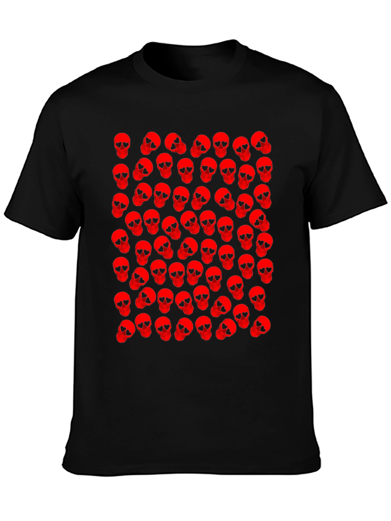 Skull Pattern Black T-Shirt
