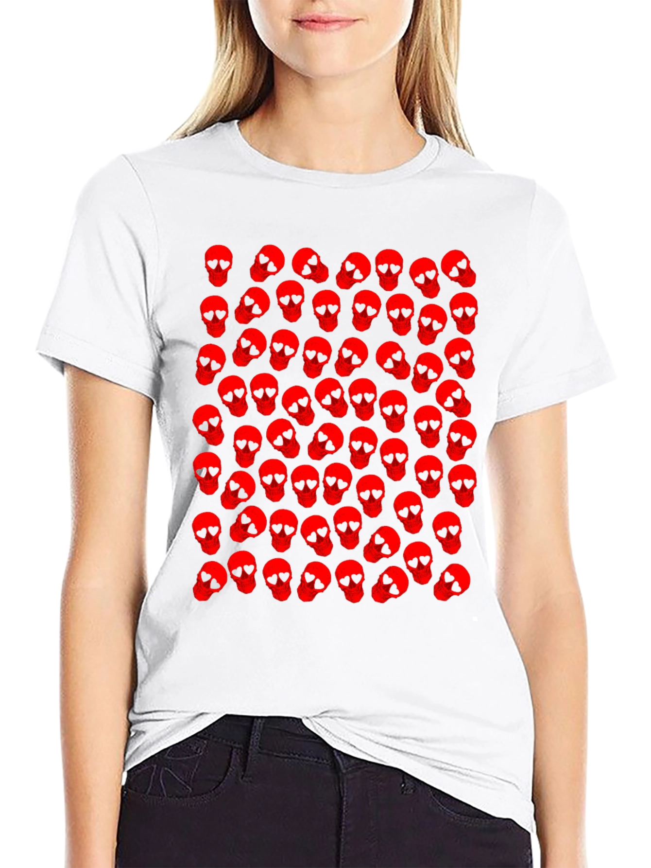 Skull Pattern Black T-Shirt
