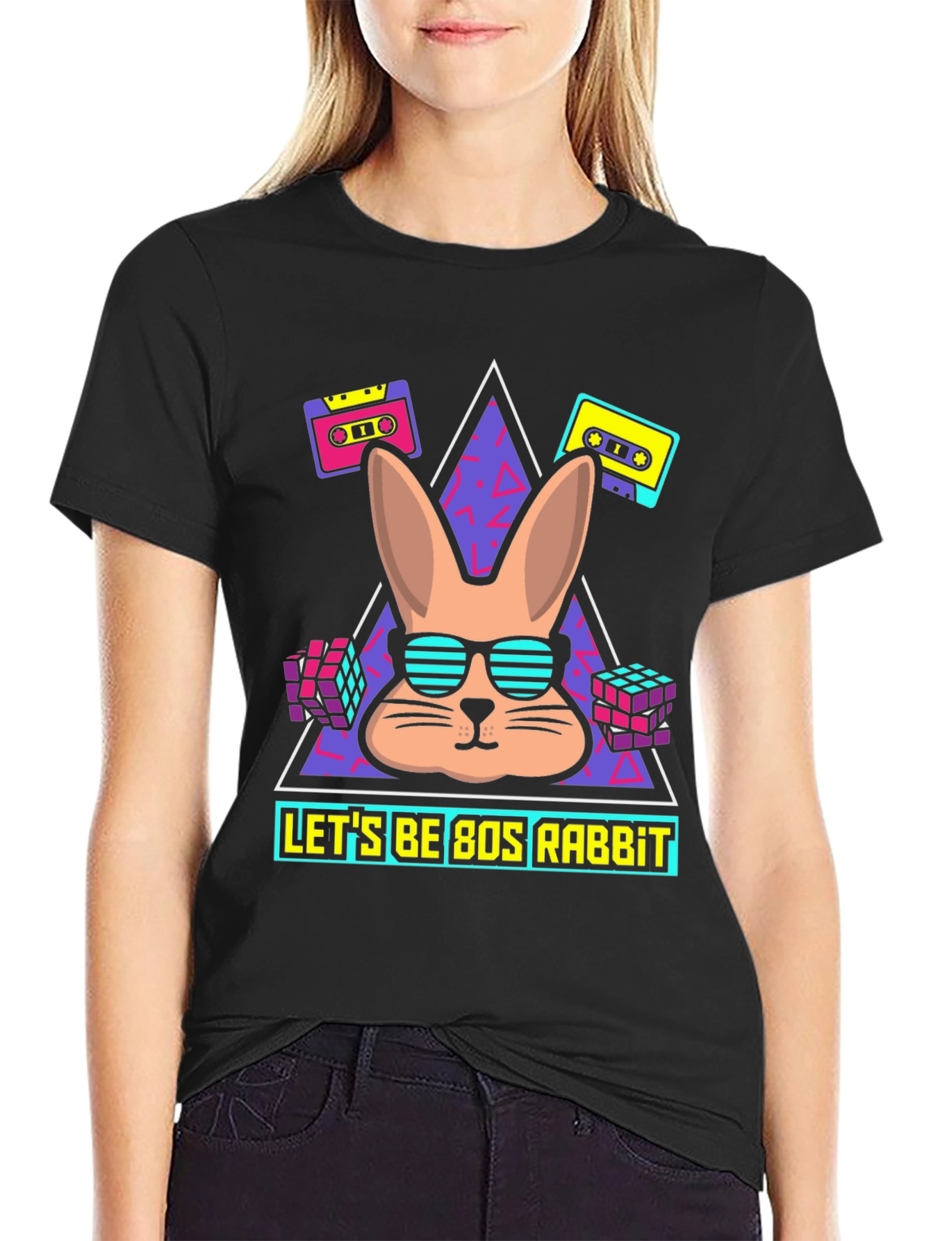 80s Rabbit T-Shirt - Retro Cool Design