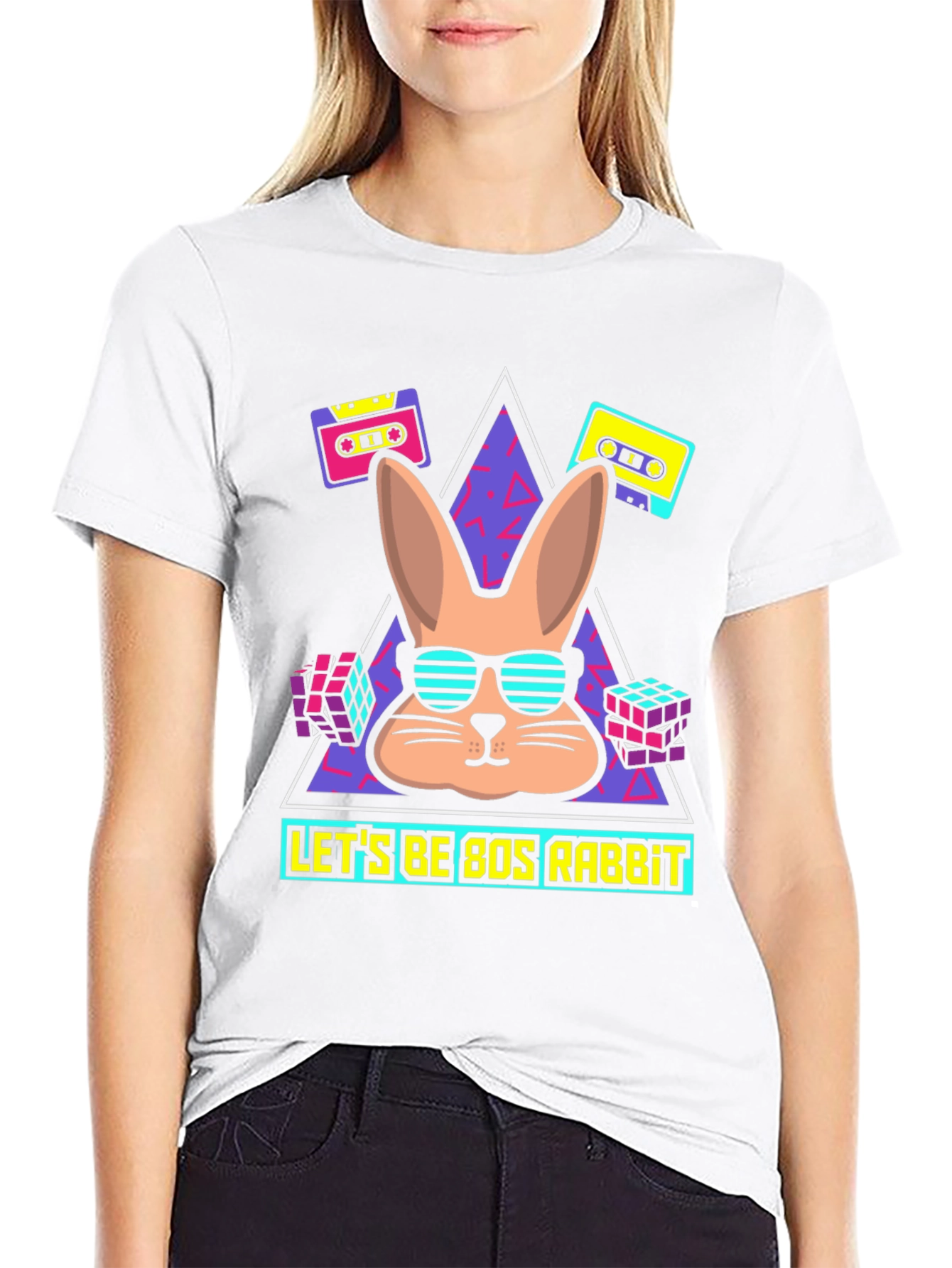 80s Rabbit T-Shirt - Retro Cool Design