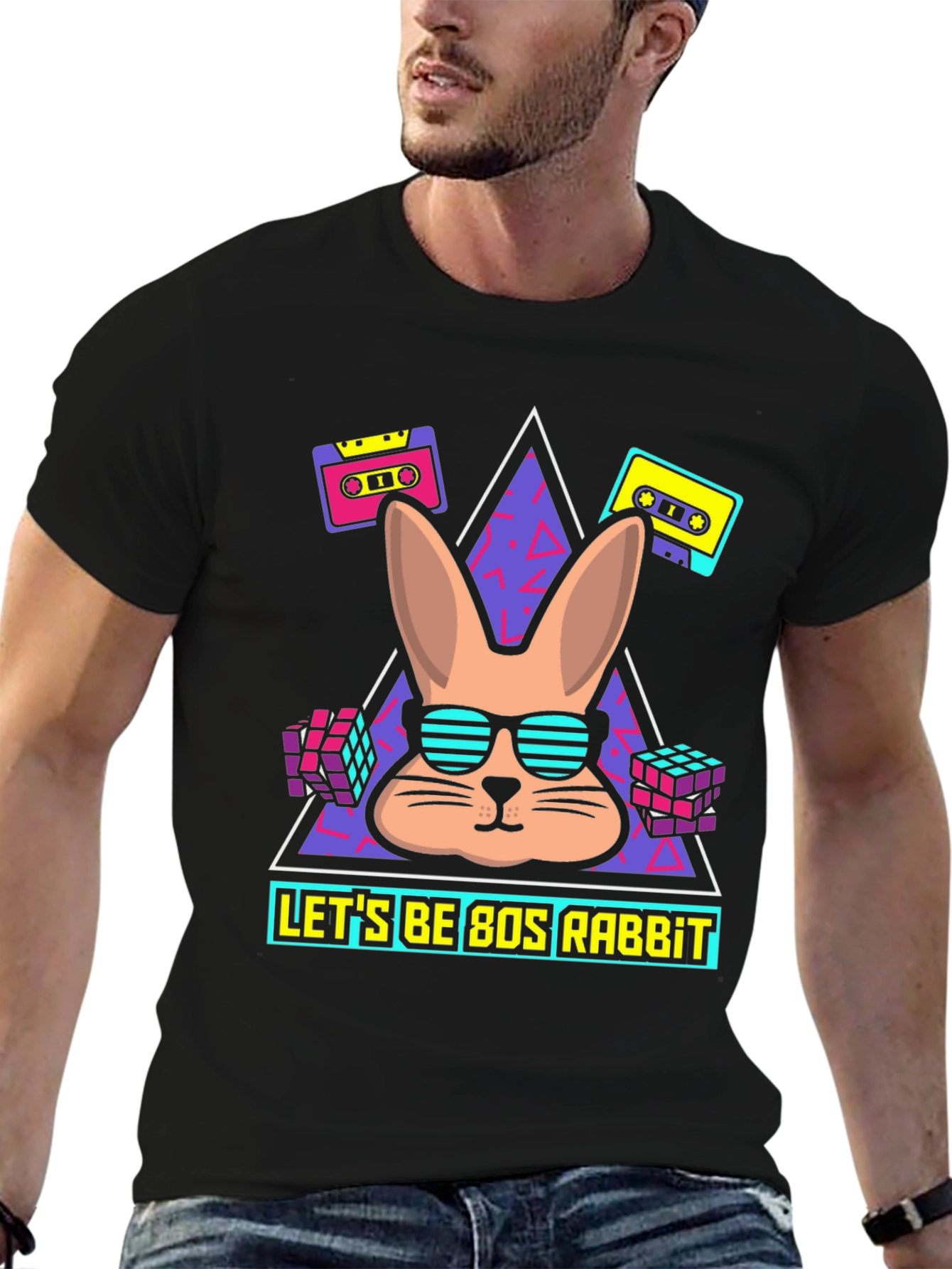 80s Rabbit T-Shirt - Retro Cool Design