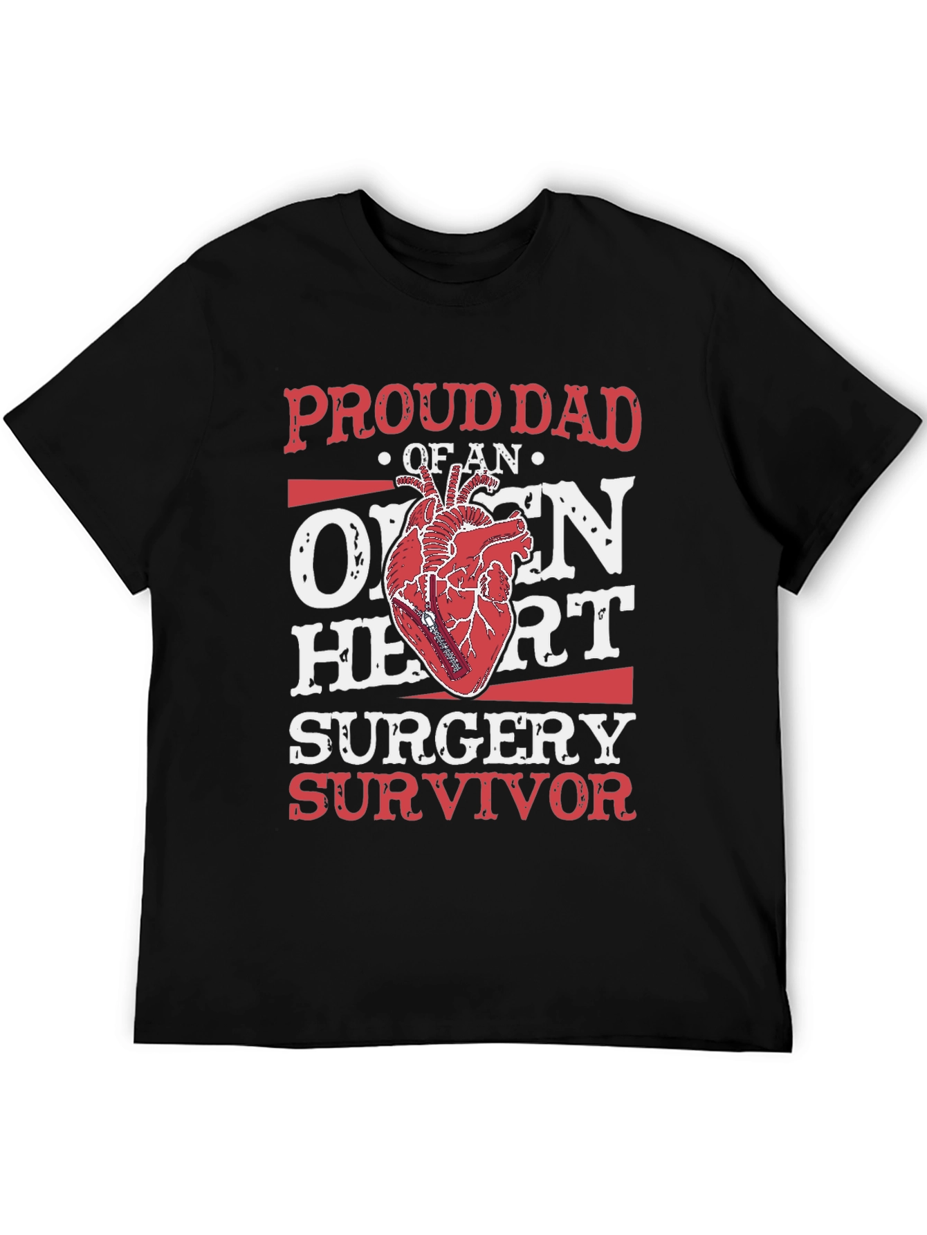 Proud Dad Open Heart Surgery Survivor Graphic T-Shirt