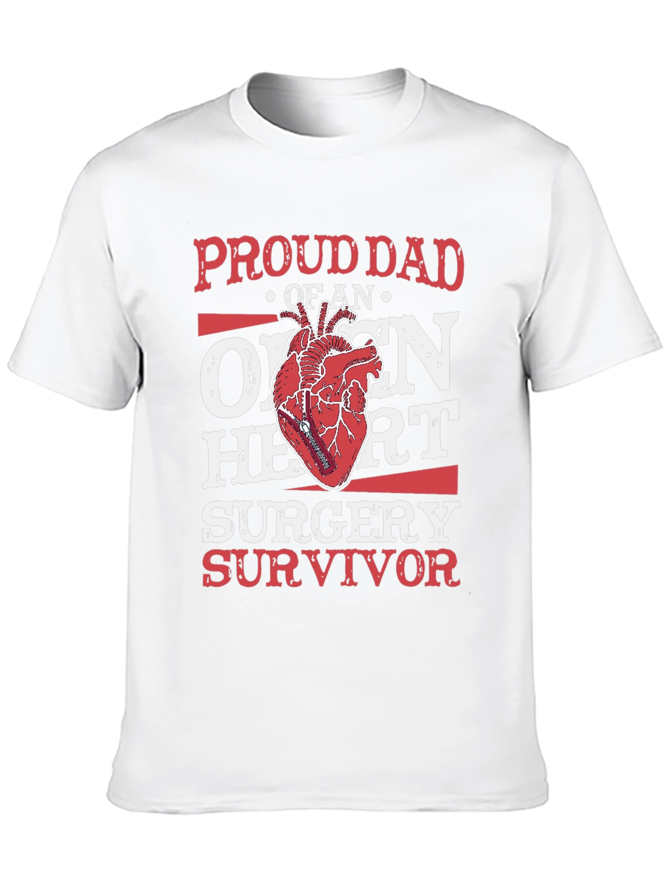 Proud Dad Open Heart Surgery Survivor Graphic T-Shirt