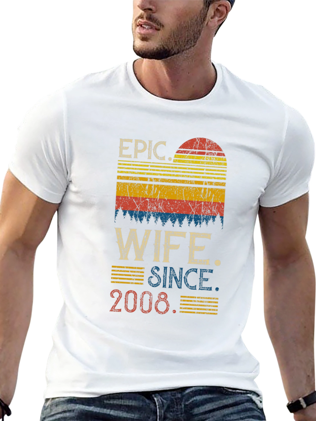 Epic Wife Since 2008 Retro Graphic Tee