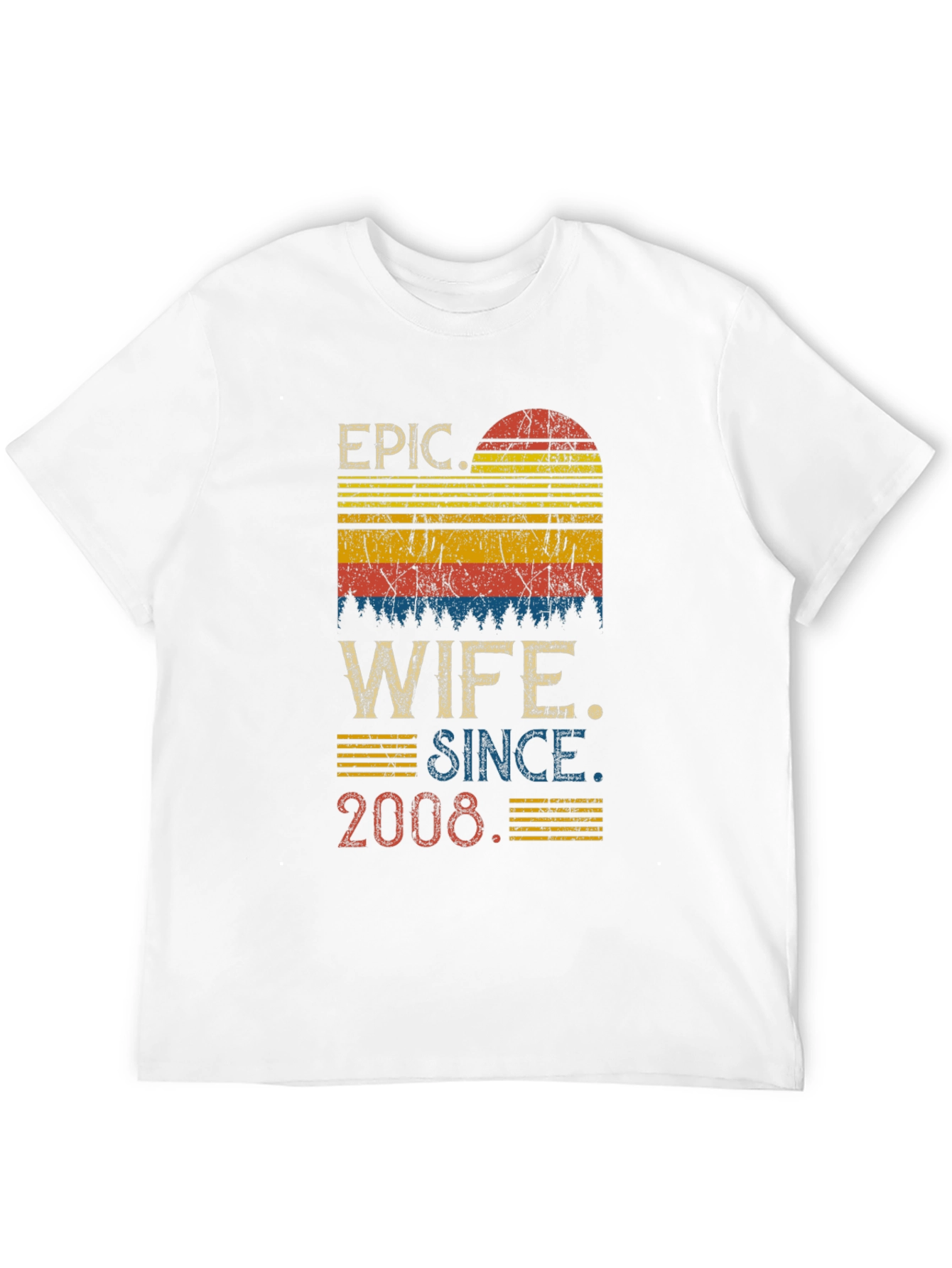 Epic Wife Since 2008 Retro Graphic Tee