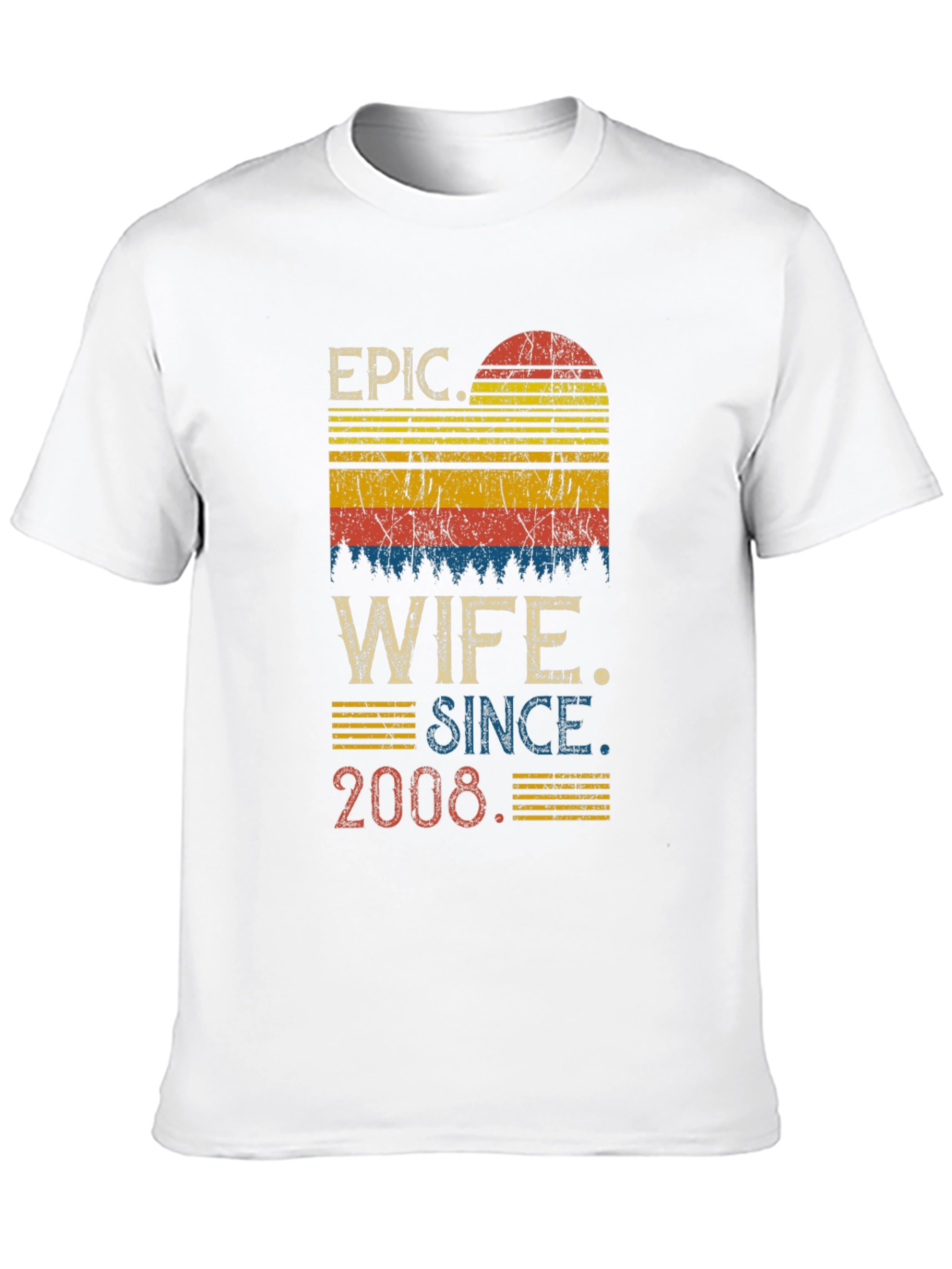 Epic Wife Since 2008 Retro Graphic Tee
