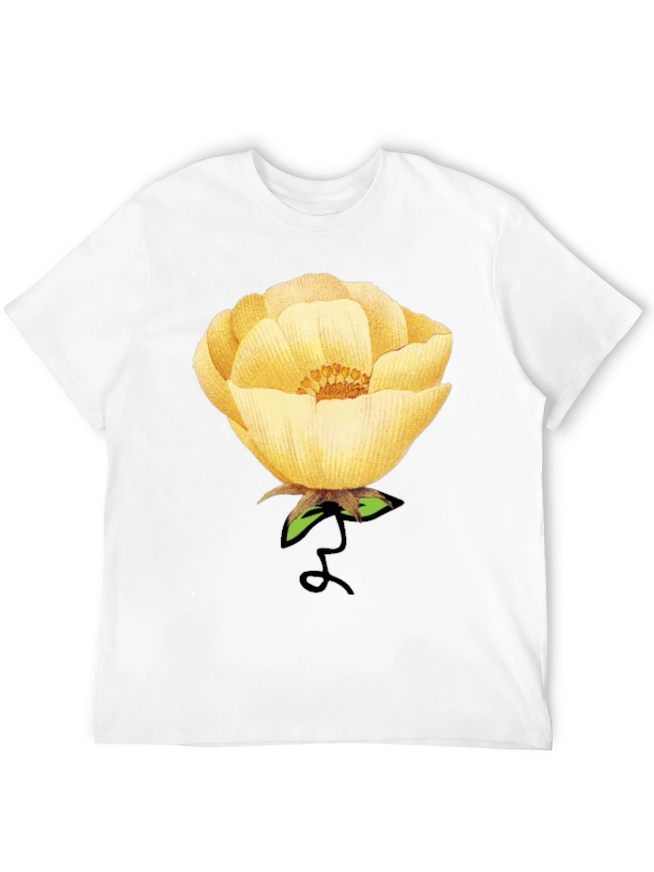 Floral Graphic Tee - Yellow Blossom Print