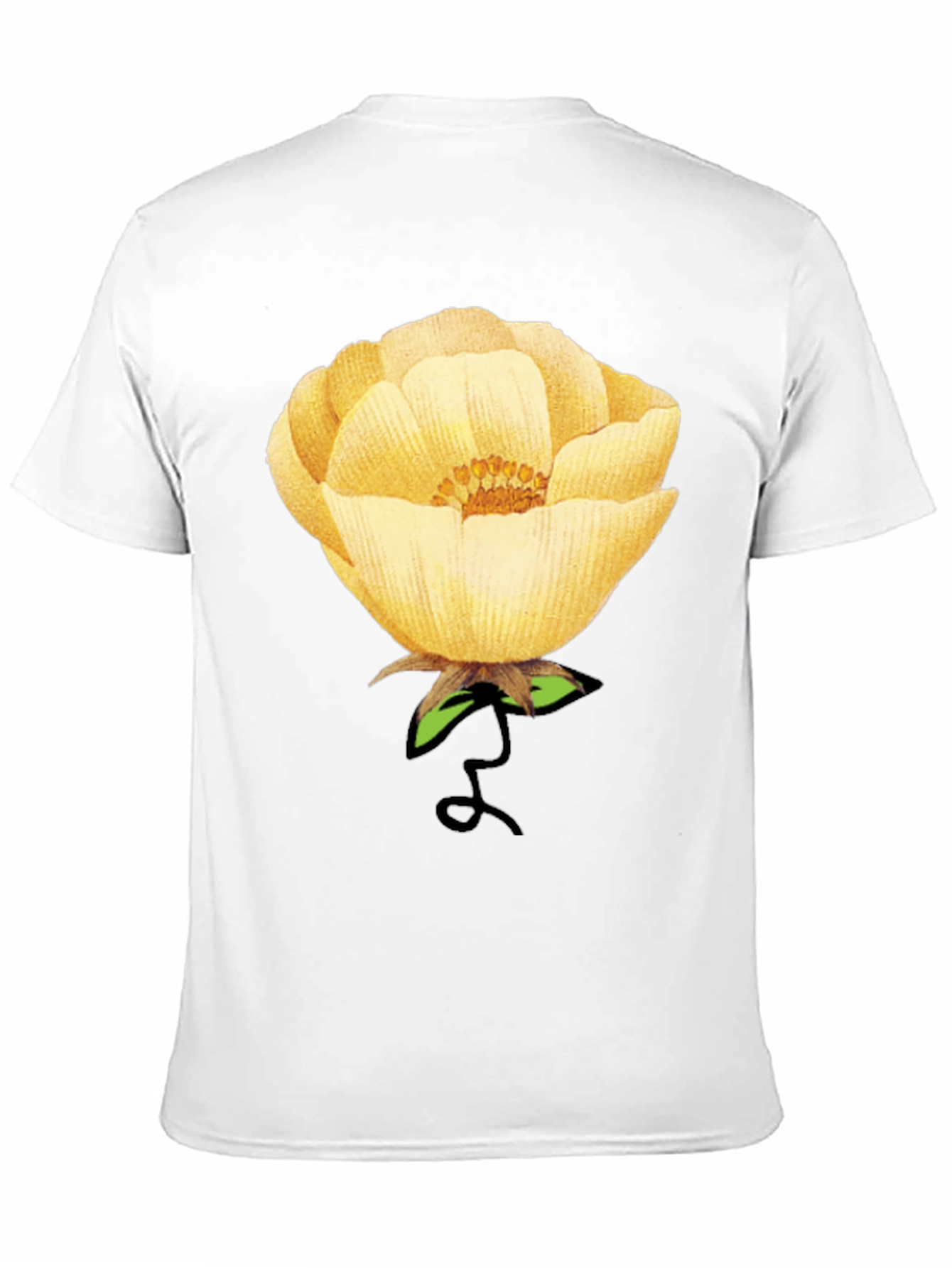 Floral Graphic Tee - Yellow Blossom Print