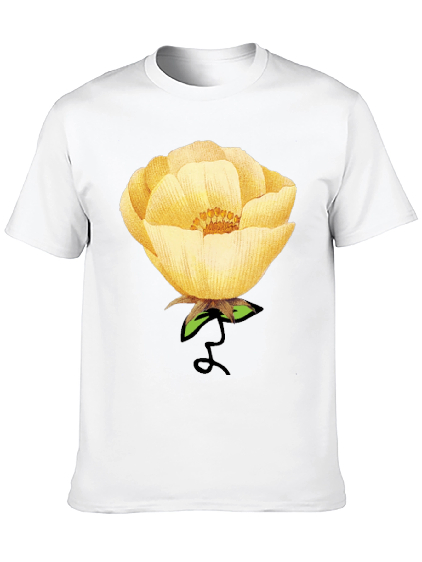 Floral Graphic Tee - Yellow Blossom Print
