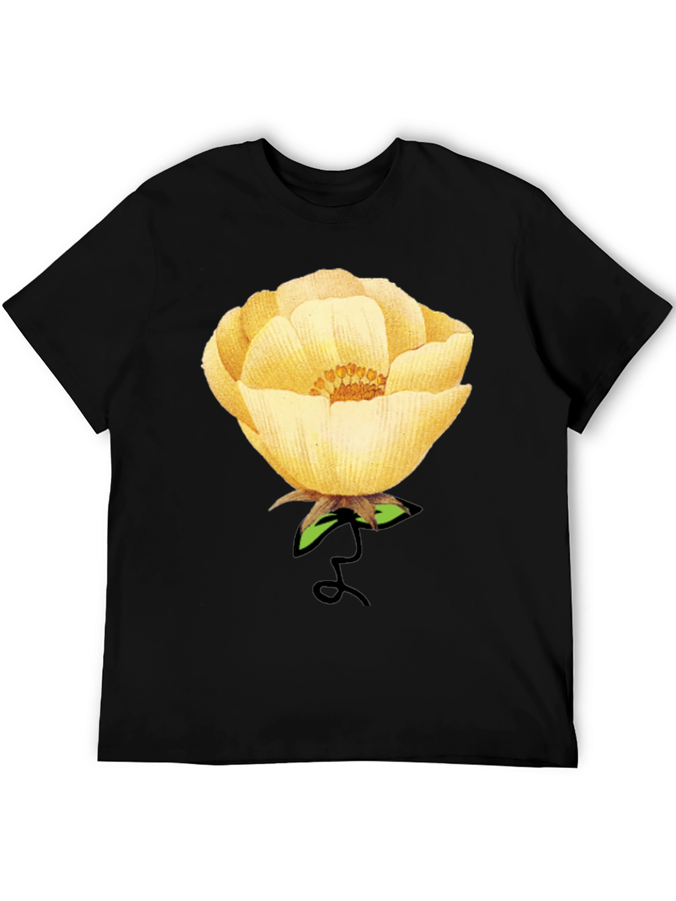 Floral Graphic Tee - Yellow Blossom Print
