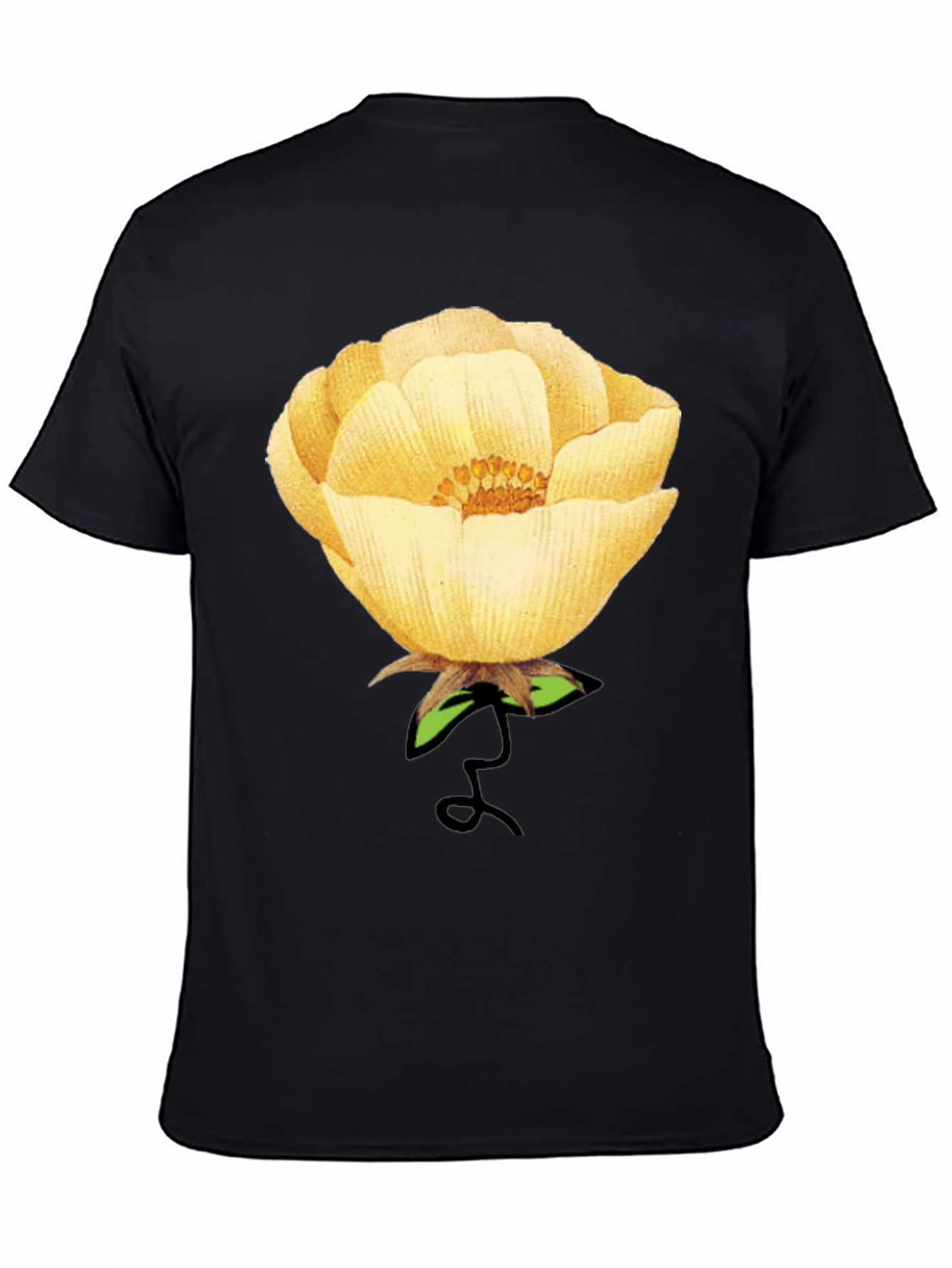Floral Graphic Tee - Yellow Blossom Print