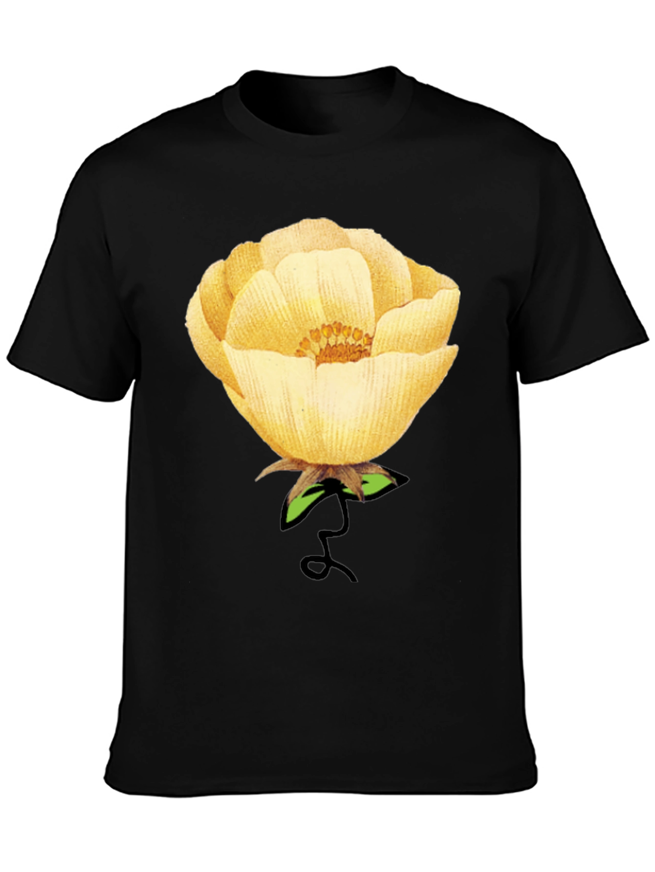 Floral Graphic Tee - Yellow Blossom Print