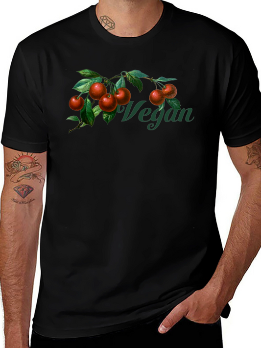 Vegan Cherry Branch Graphic T-Shirt - Unisex