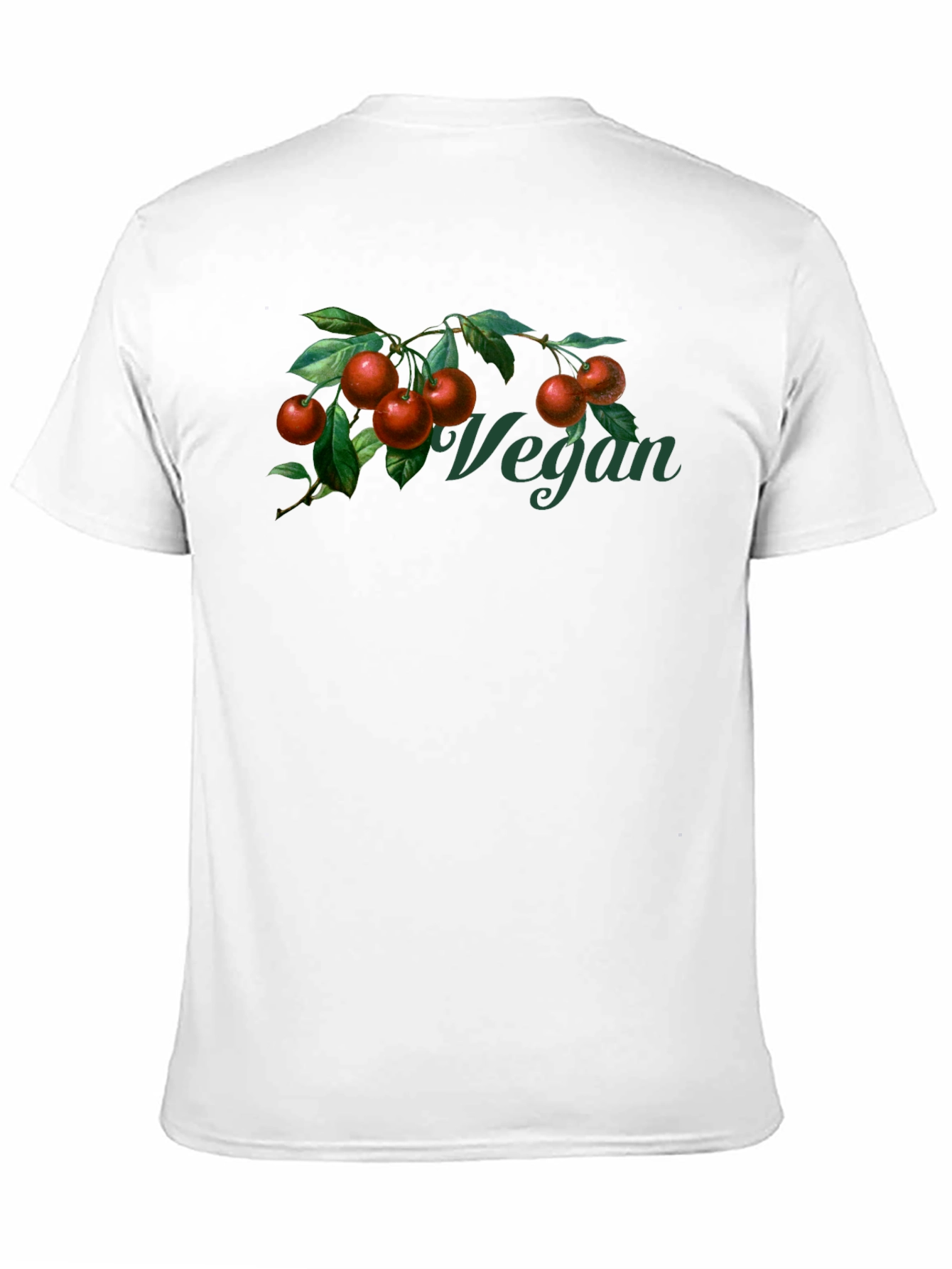 Vegan Cherry Branch Graphic T-Shirt - Unisex