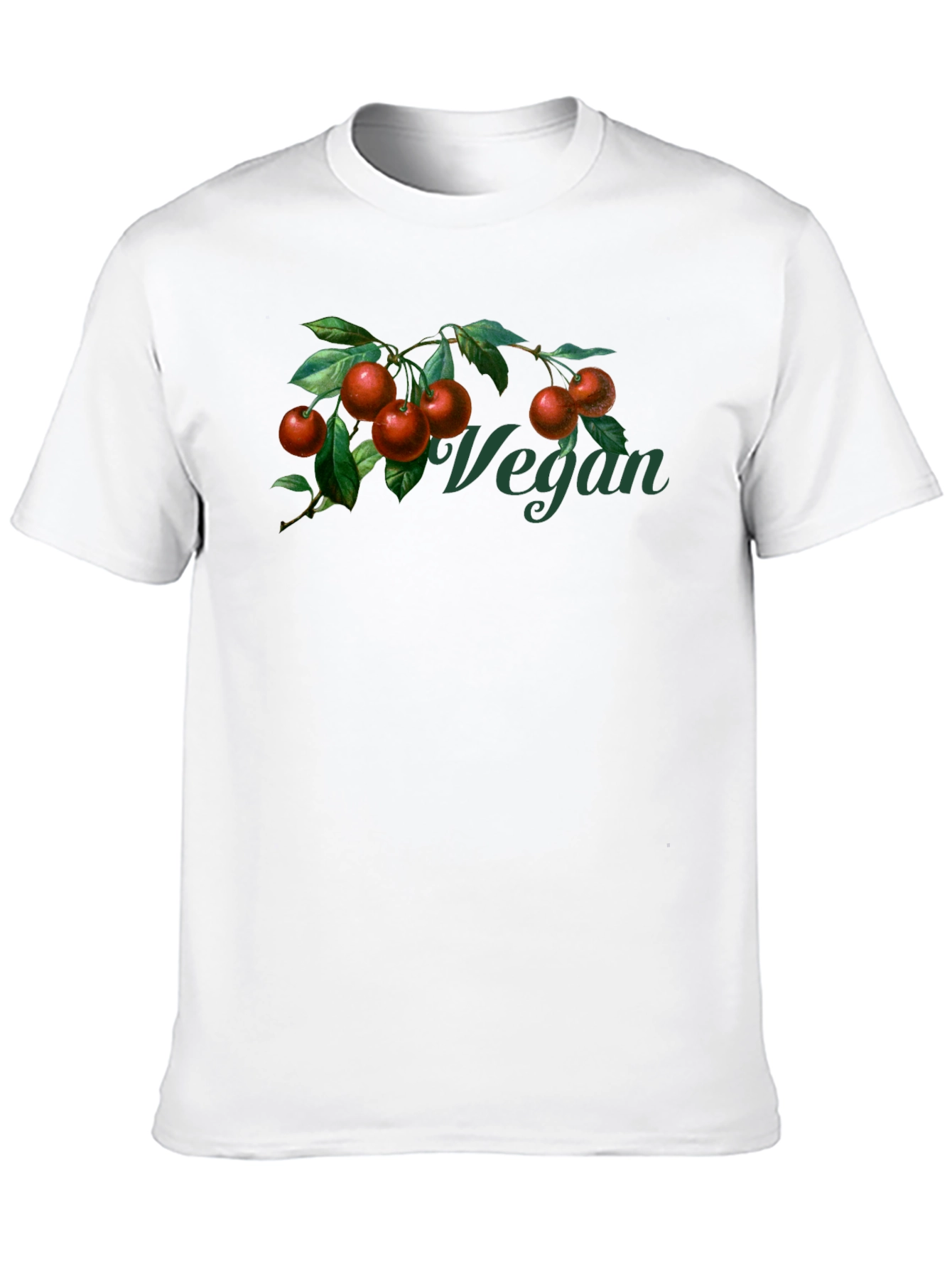 Vegan Cherry Branch Graphic T-Shirt - Unisex