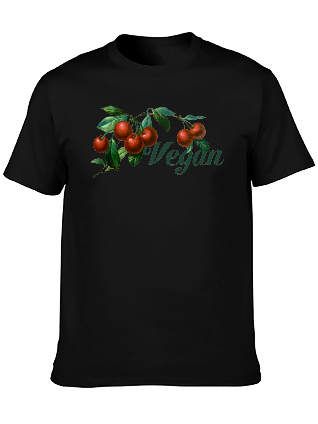 Vegan Cherry Branch Graphic T-Shirt - Unisex