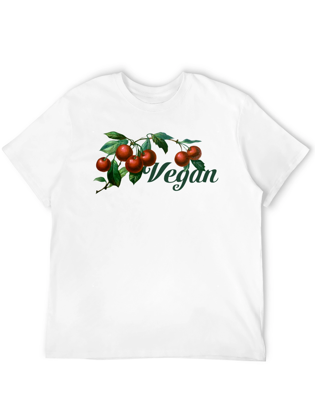 Vegan Cherry Branch Graphic T-Shirt - Unisex