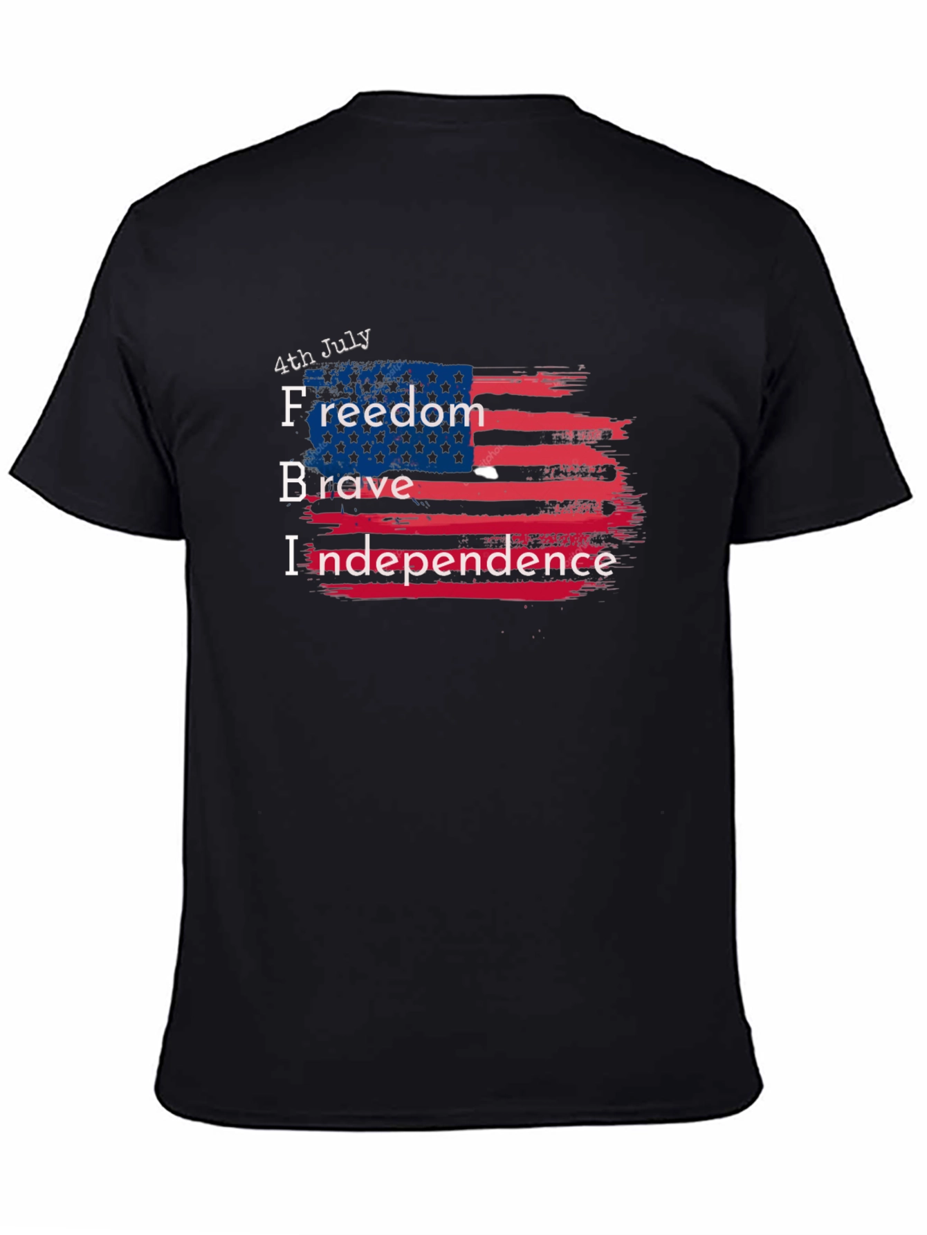 Patriotic 4th July T-Shirt: Freedom Brave Independence Design